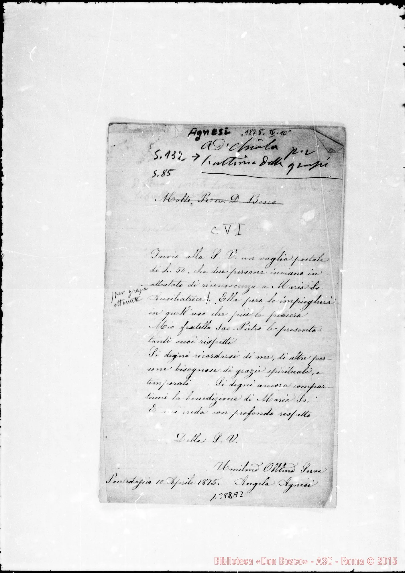 Fotogramma A 7 — Agnesi Angela