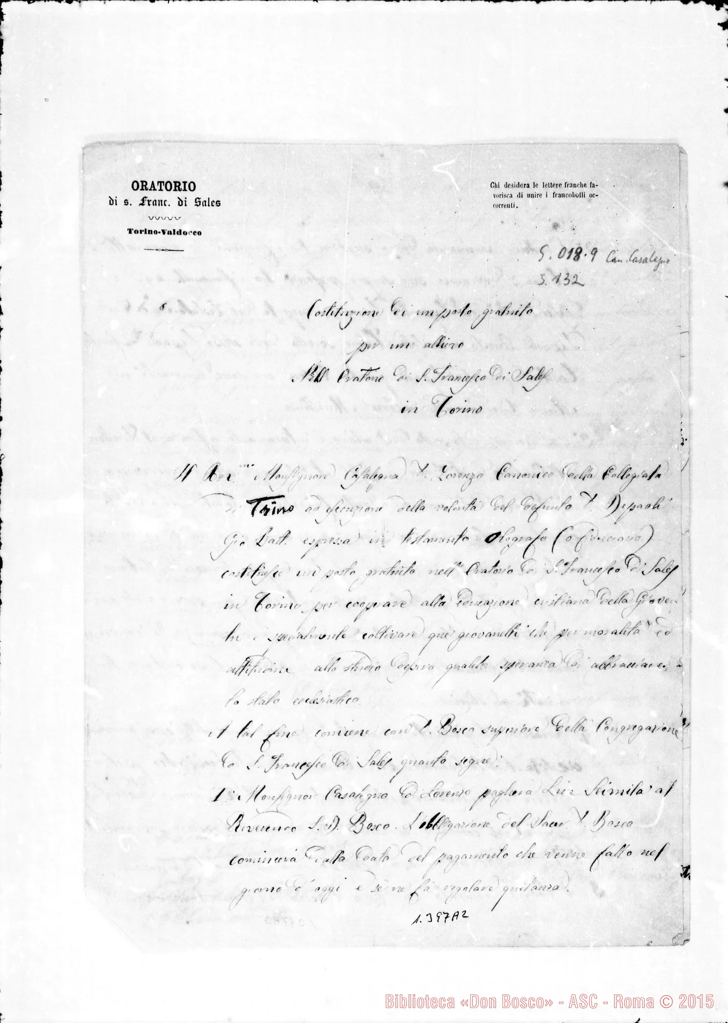Fotogramma A 2 — » : allegati alla lettera precedente