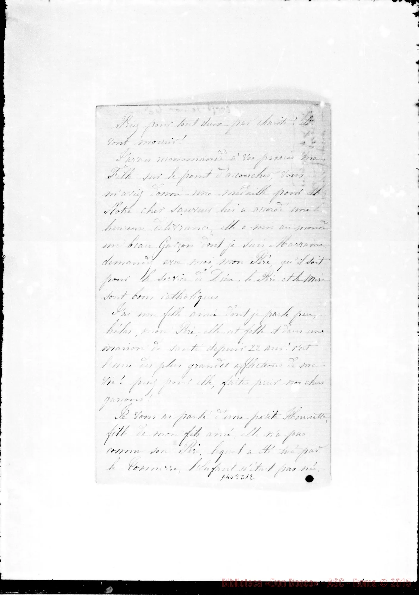 Fotogramma D 12 — Des Thevenins Henriette