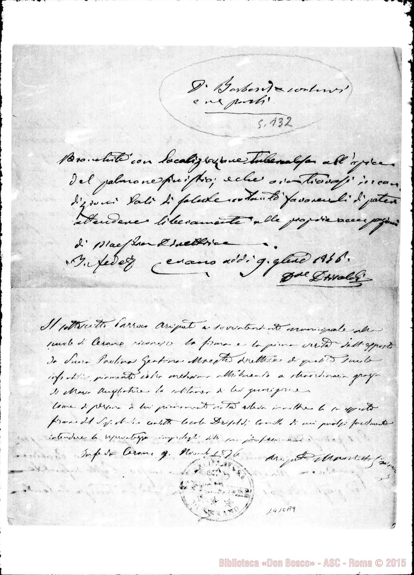 Fotogramma A 9 — Gentina Paolina. Allegato certificato medico E del parroco