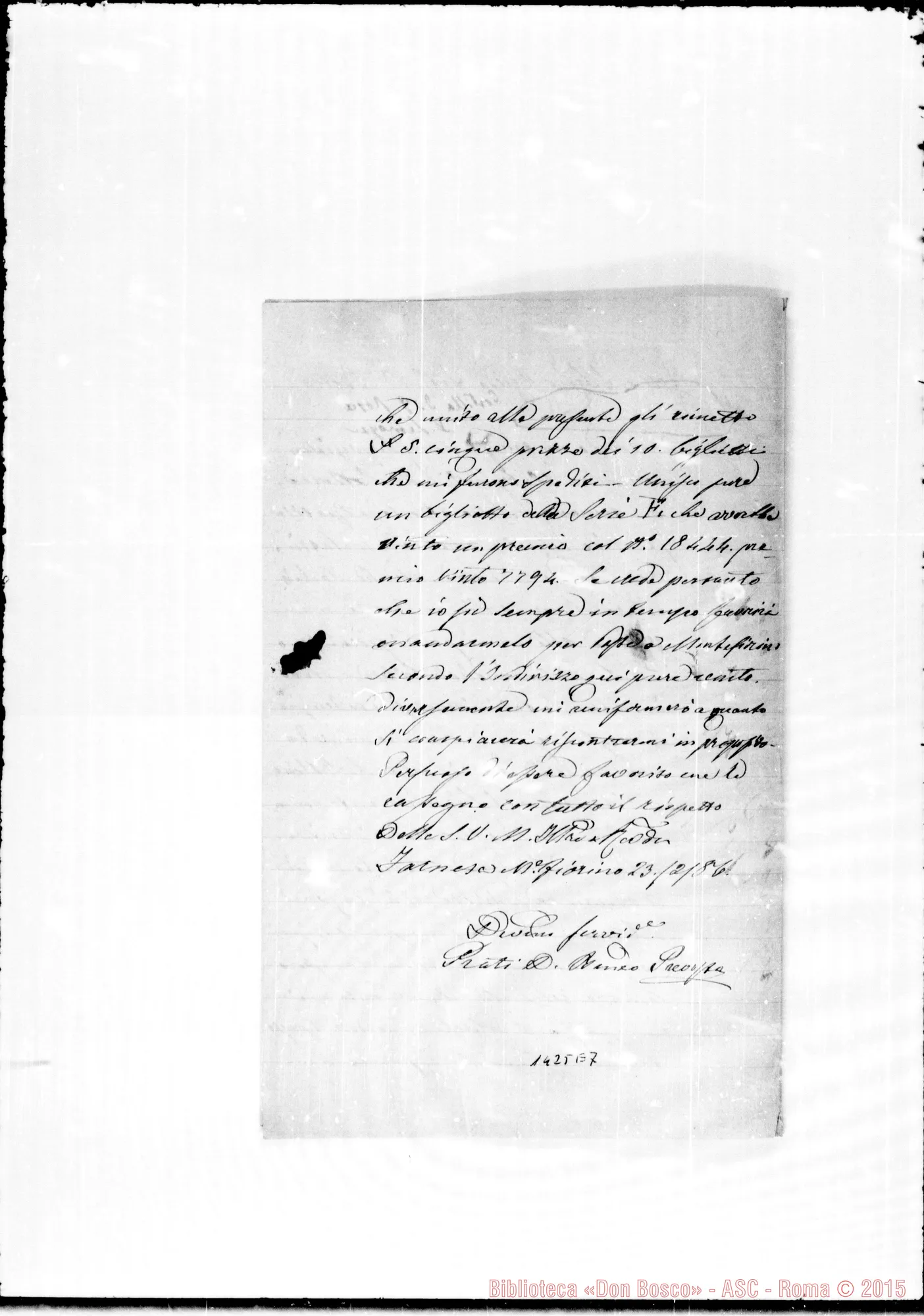 Fotogramma E 7 — Prati Ben.