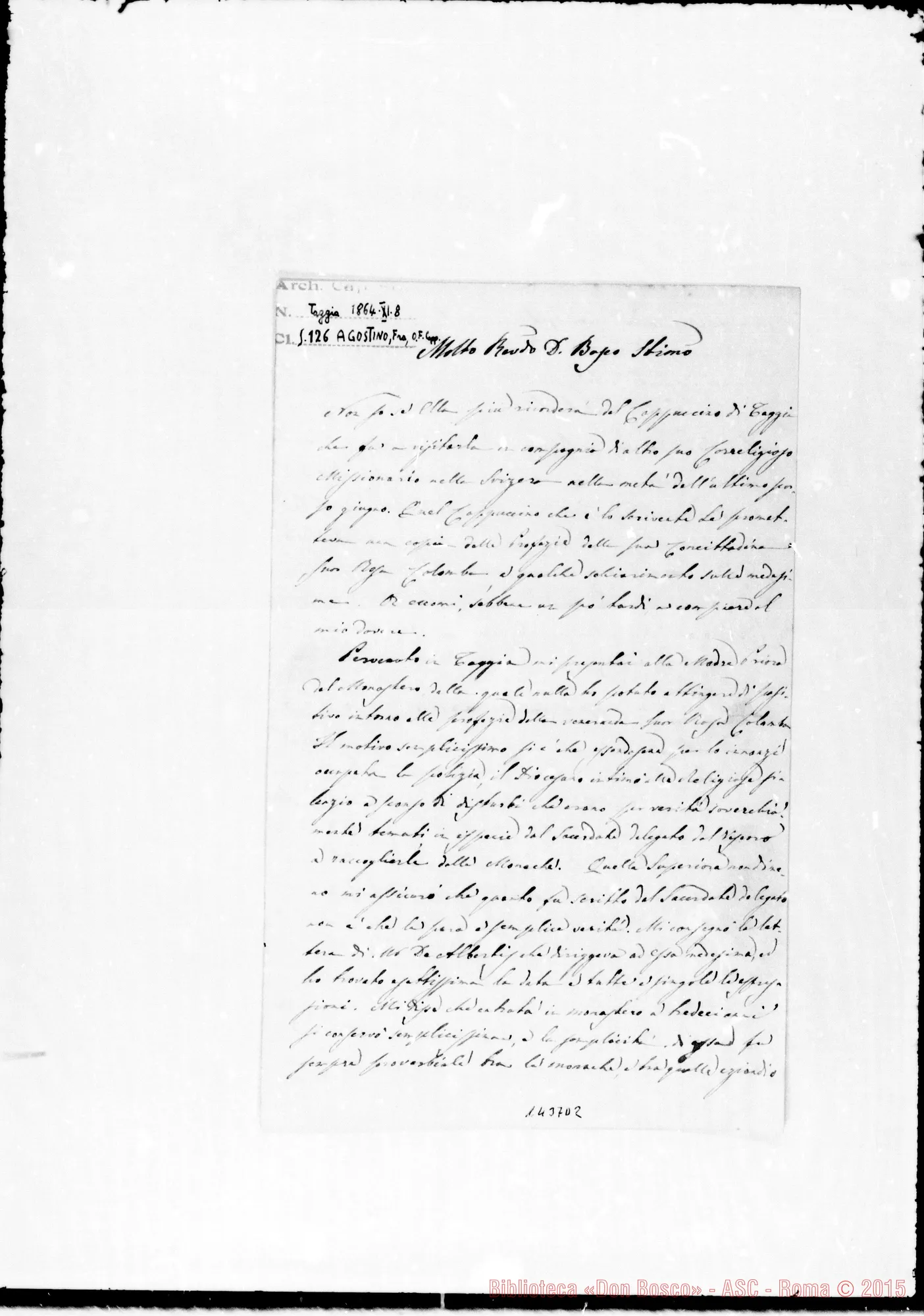 Fotogramma D 2 — Agostino, frate