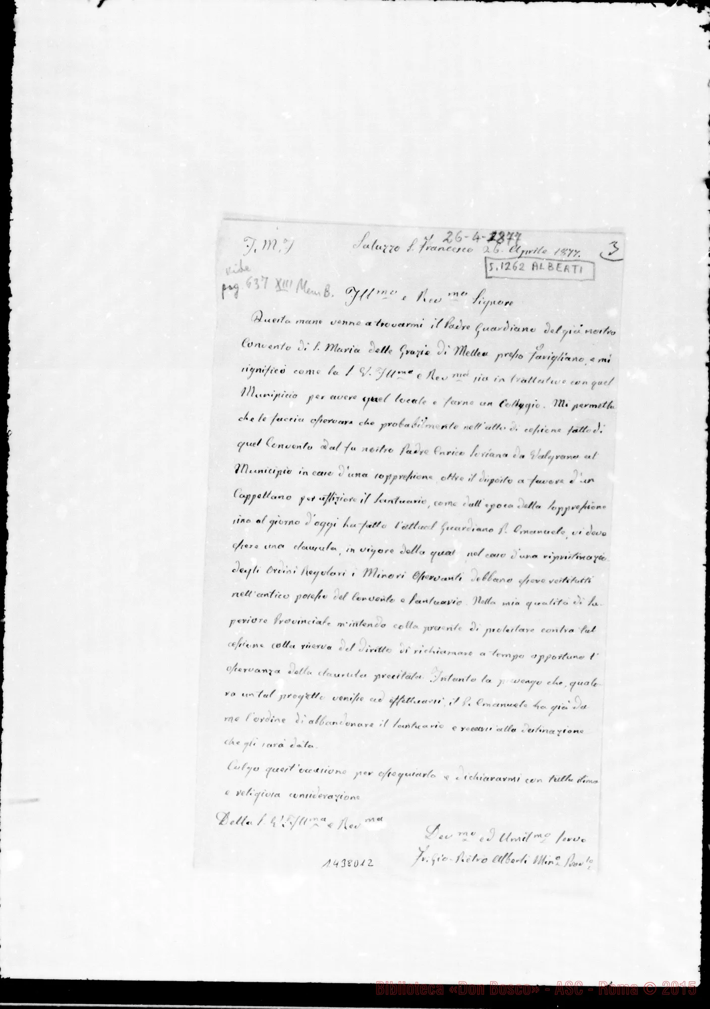 Fotogramma D 12 — Alberti Giov. Pietro