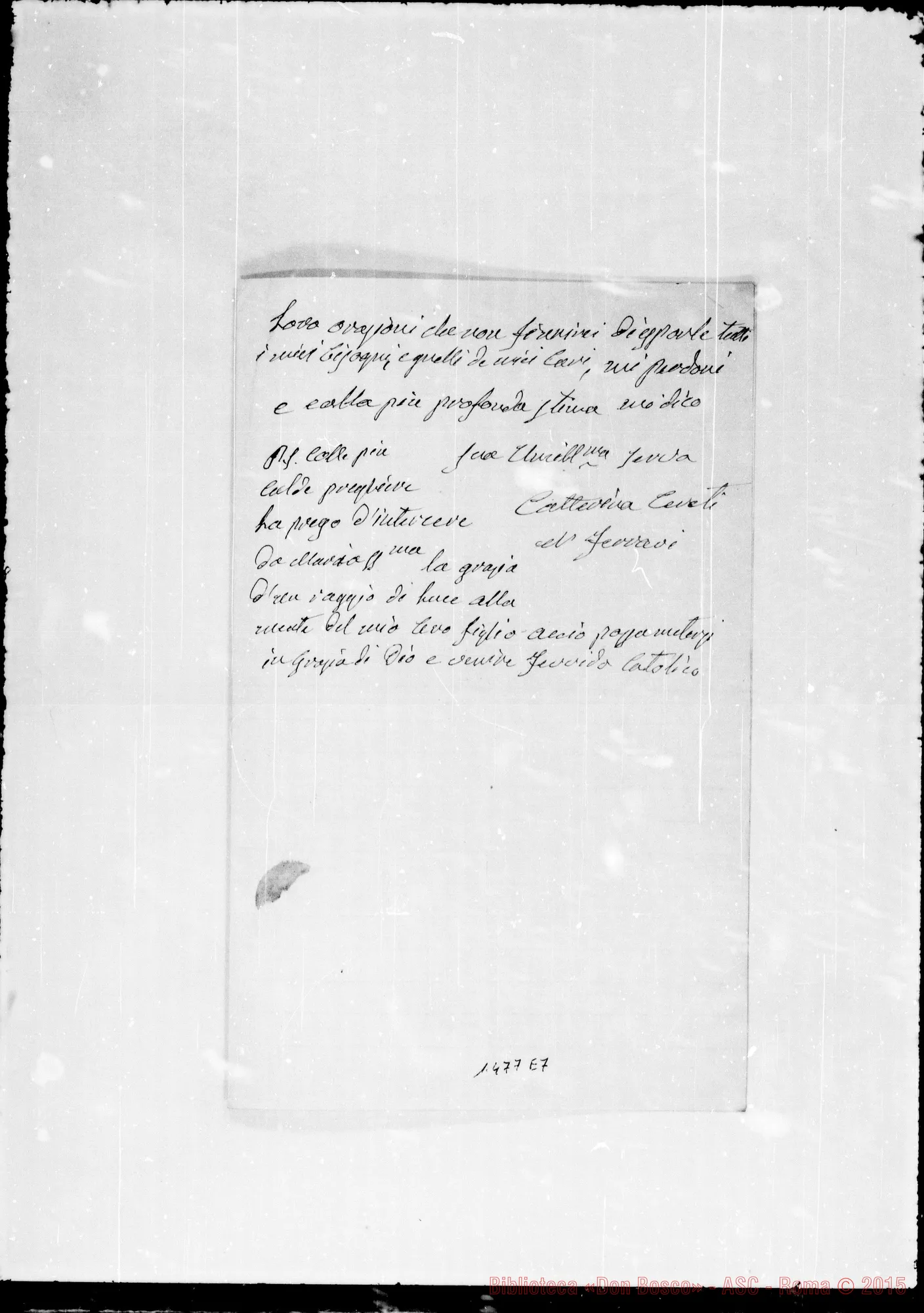 Fotogramma E 7 — Cereti Catterina
