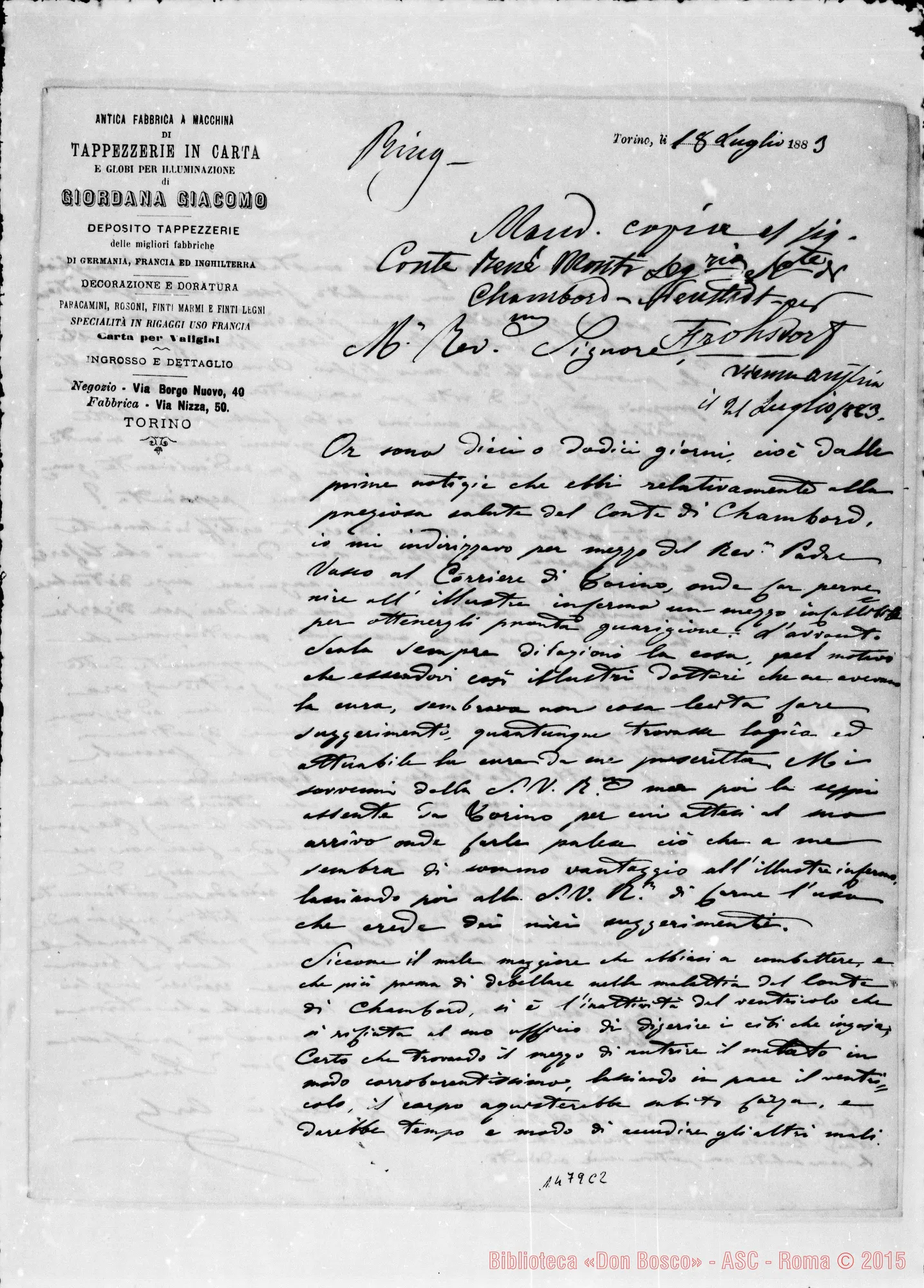 Fotogramma C 2 — » Lettera riguardante Chambord