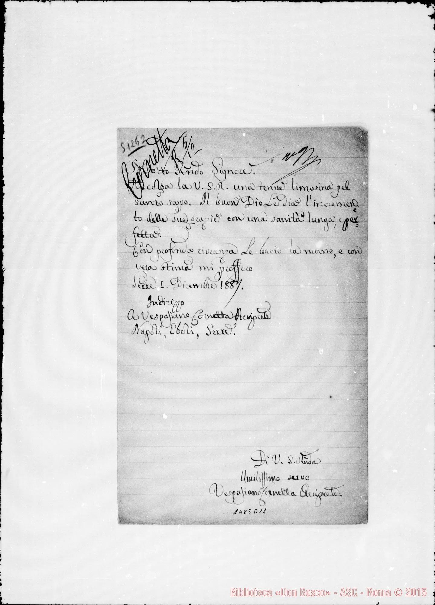 Fotogramma D 11 — Cornetta Vespasiano