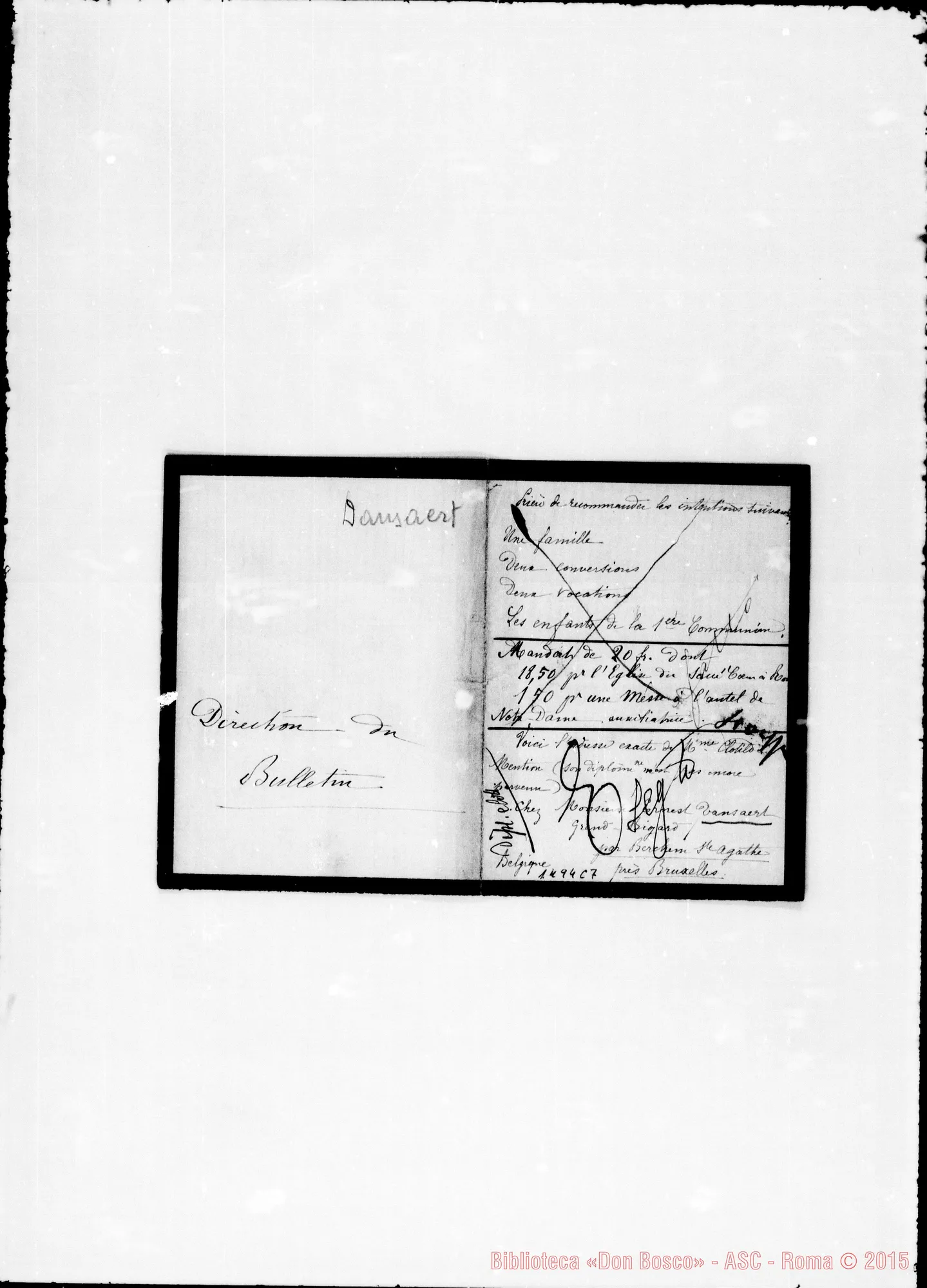 Fotogramma C 7 — Dansaert Ernest