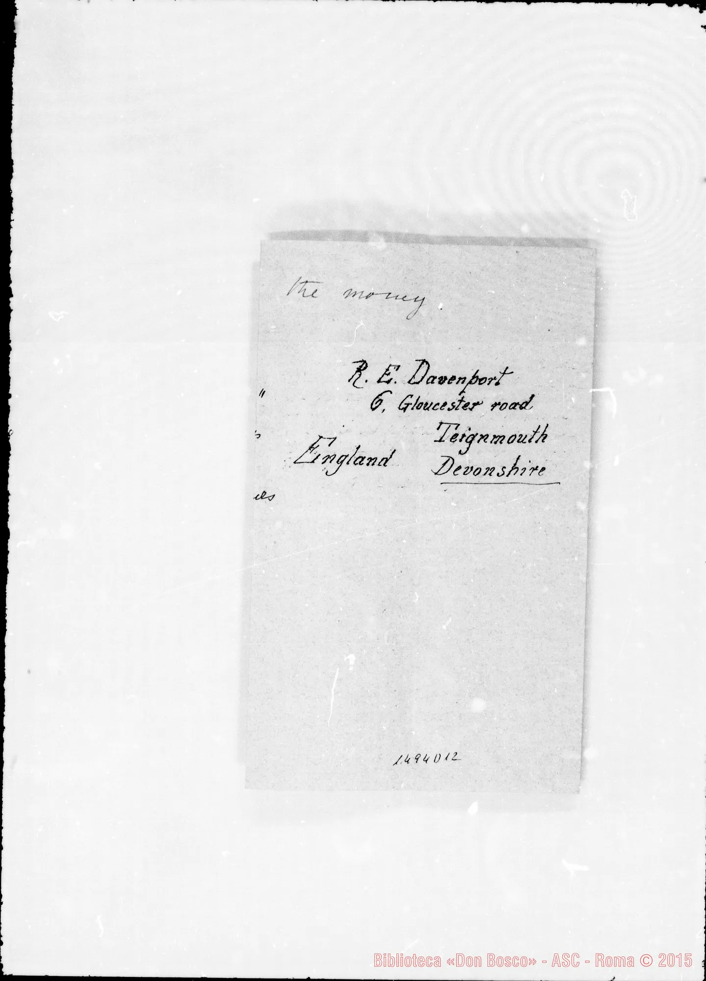 Fotogramma D 12 — Davenport R.E.