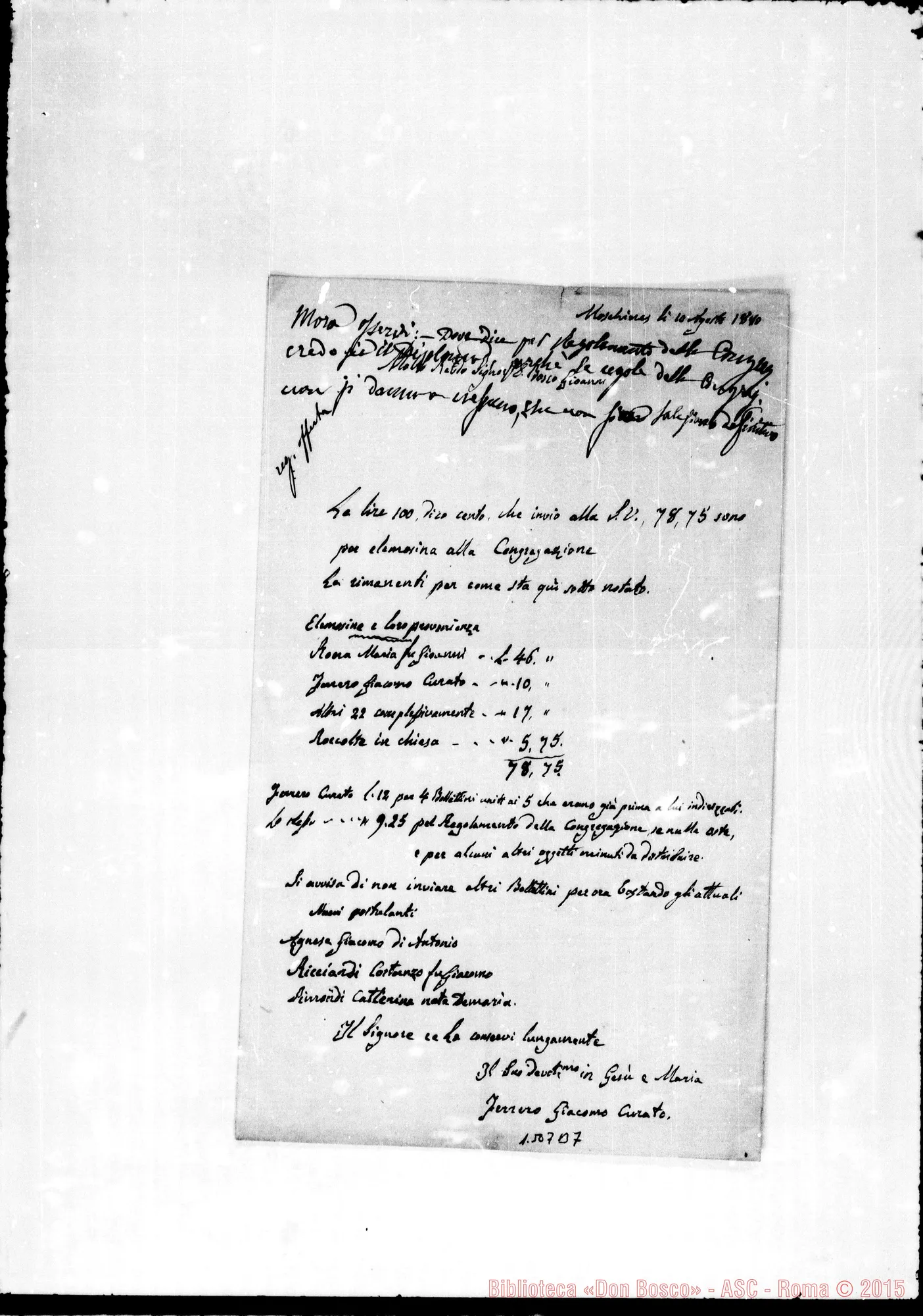 Fotogramma B 7 — Ferrerò Giacomo