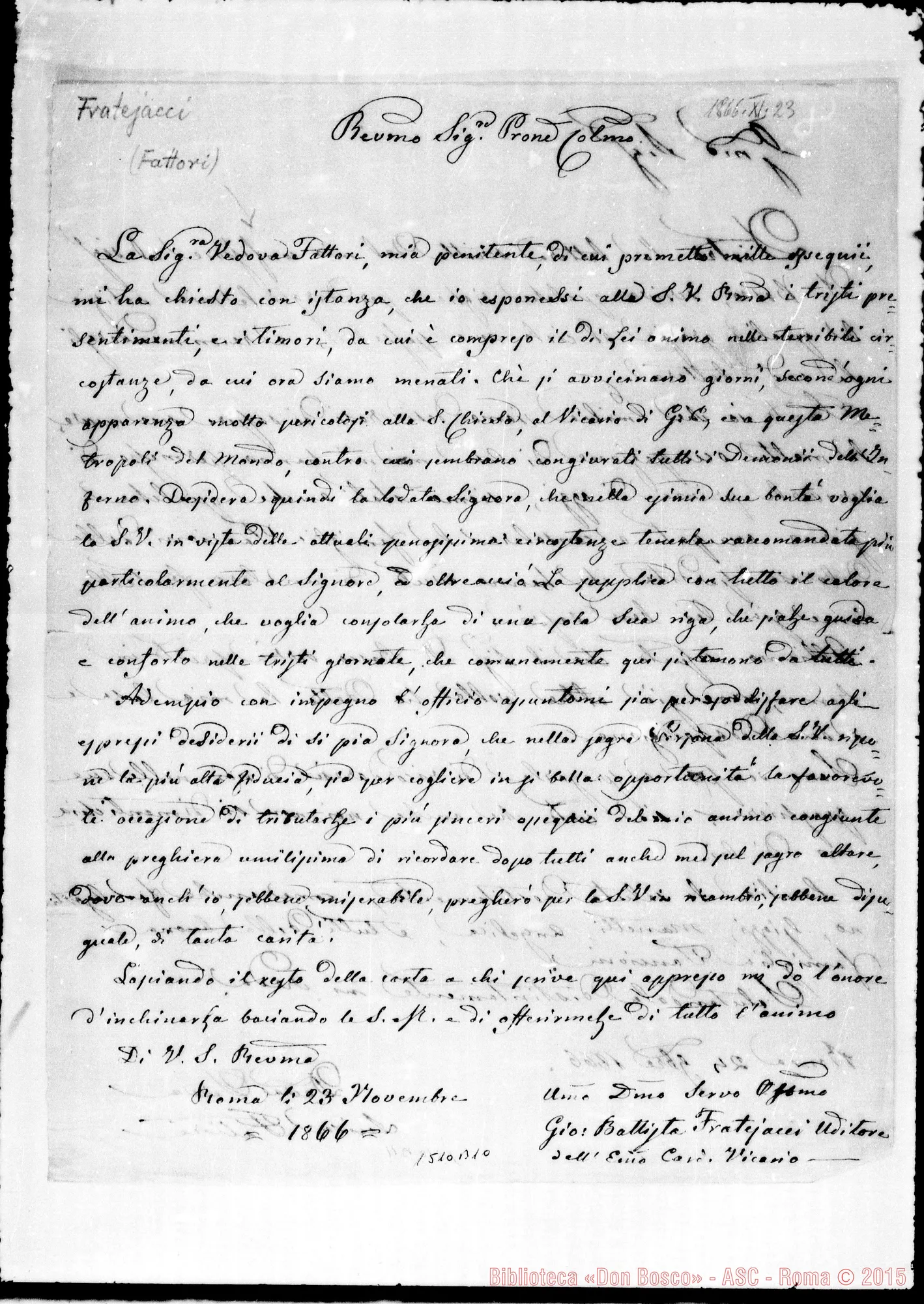 Fotogramma B 10 — Fratejacci. Allegata altra di Luisa Fallori