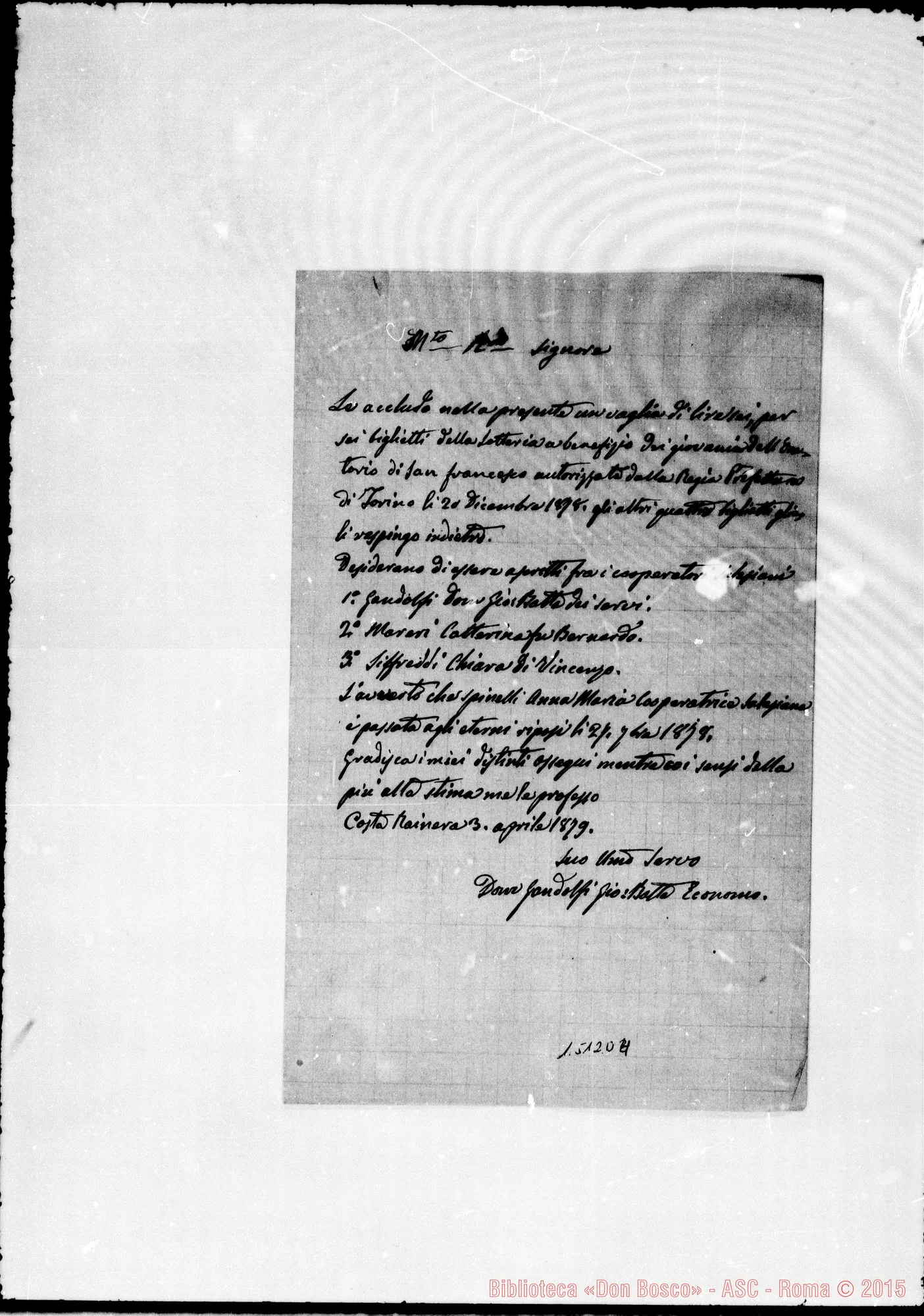 Fotogramma D 4 — Gandolfi Giov. Battista