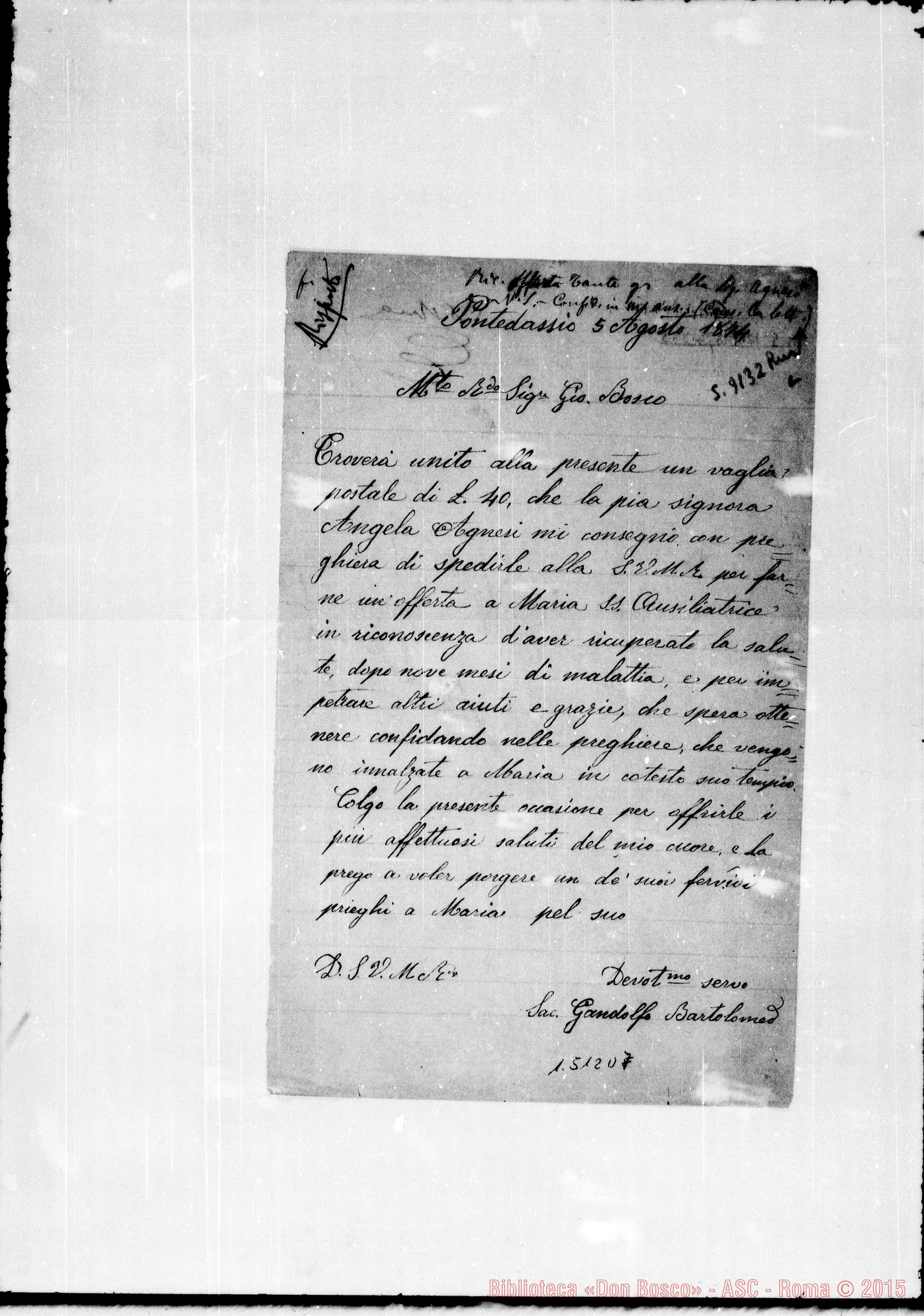 Fotogramma D 7 — Gandolfo Bartolomeo
