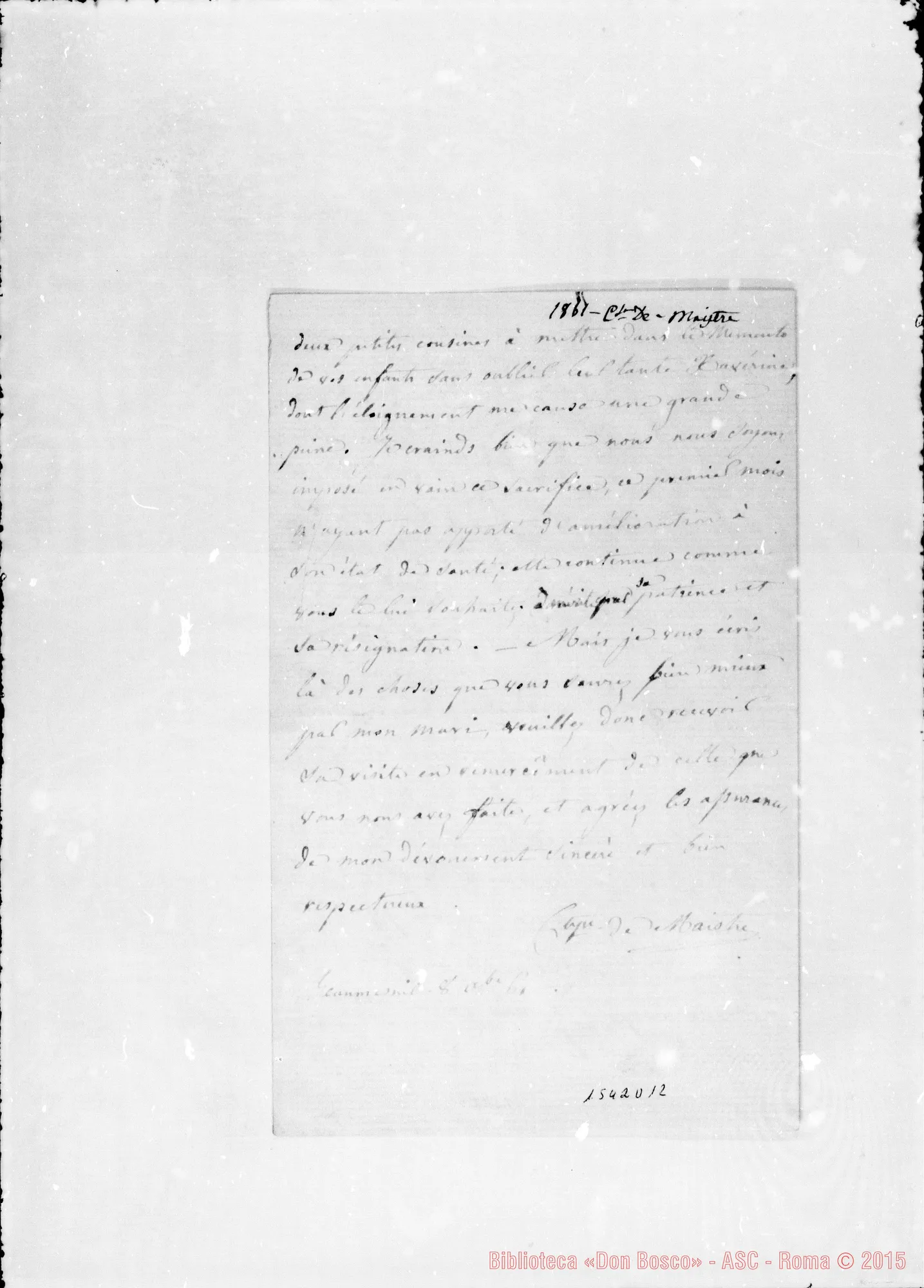 Fotogramma D 12 — Maistre, contessa de