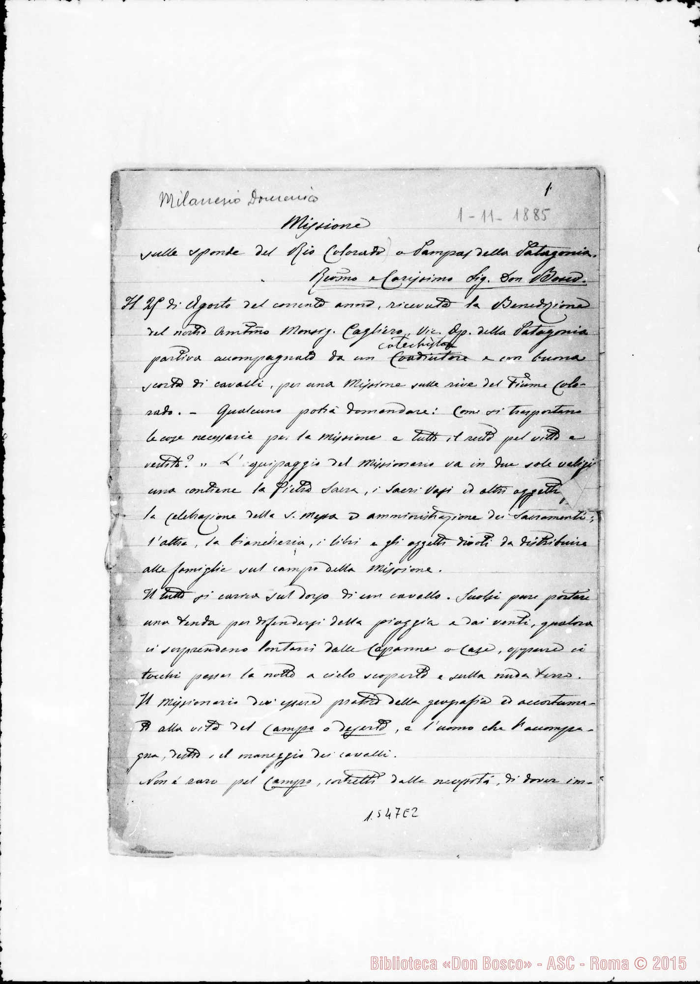 Fotogramma E 2 — » » . Acclusa altra di D. Riccardi