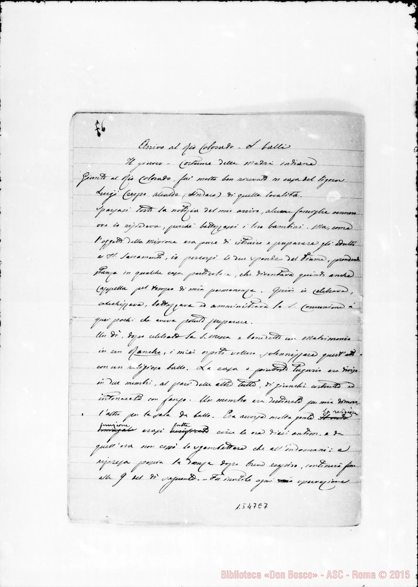 Fotogramma E 7 — » » . Acclusa altra di D. Riccardi