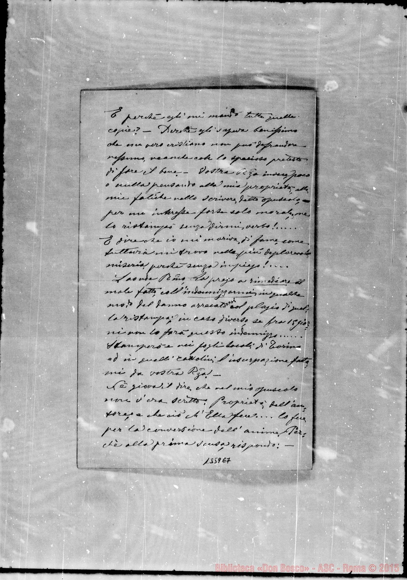 Fotogramma E 7 — Piana Giovanni. Acclusa minuta di risposta