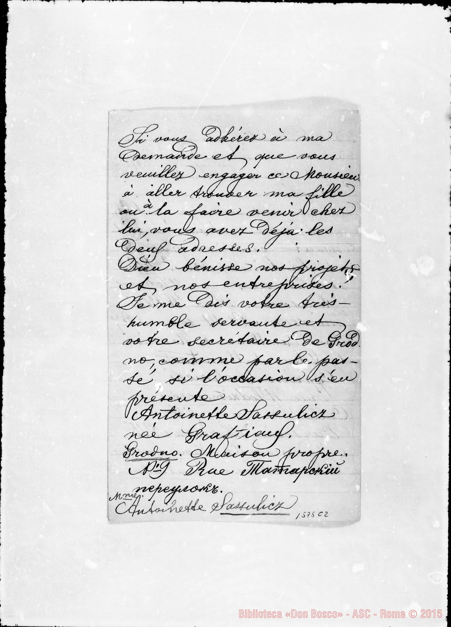 Fotogramma C 2 — Sassulicz Antoinette