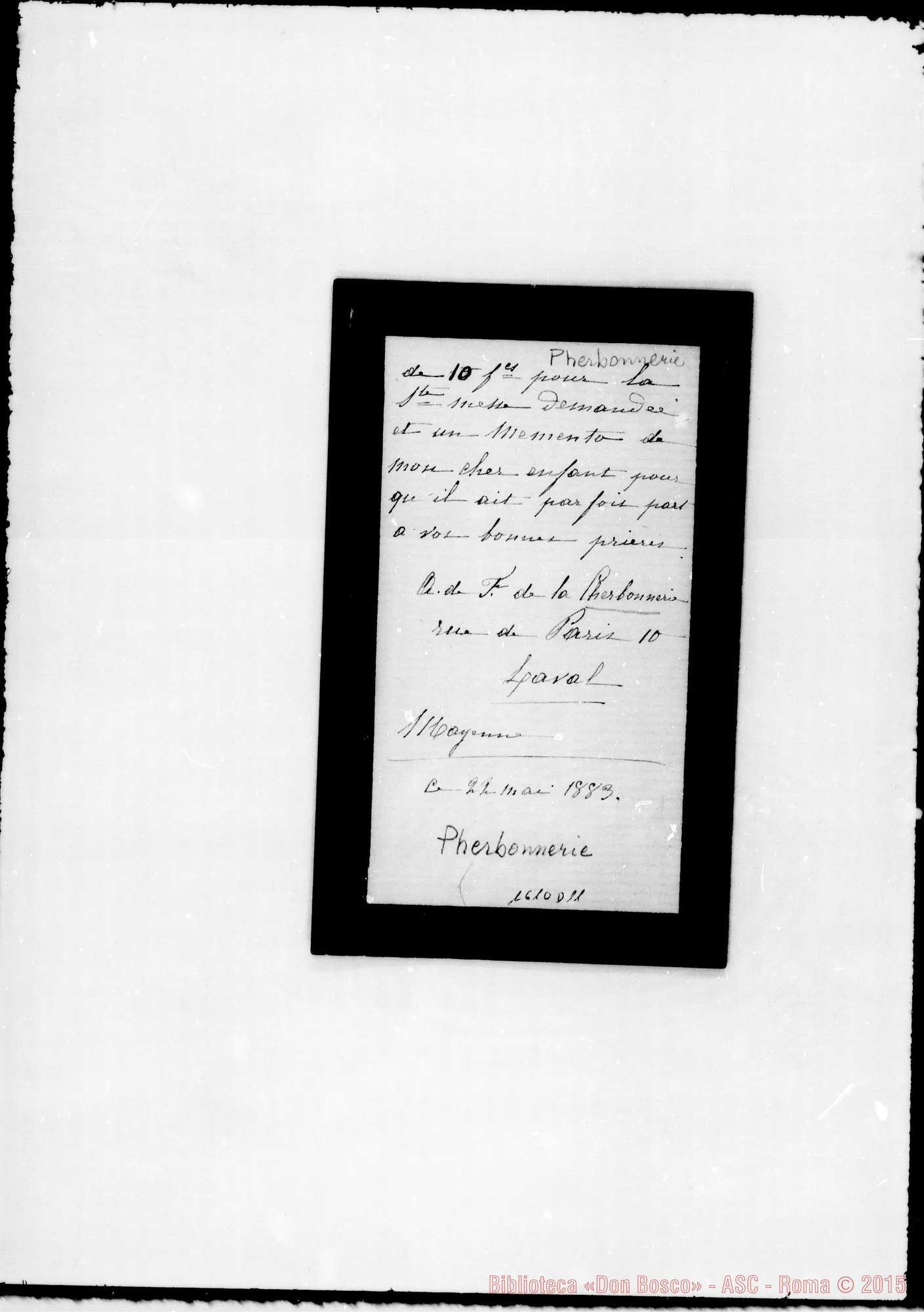 Fotogramma D 11 — Pherbonnerie de la