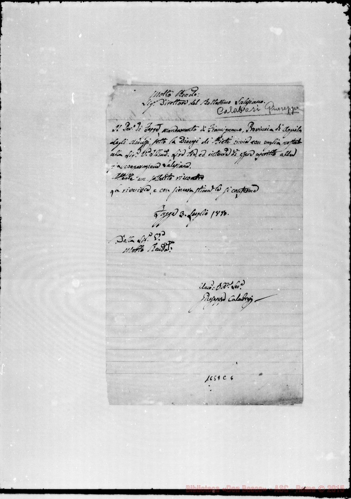Fotogramma C 6 — Calabresi Giuseppe