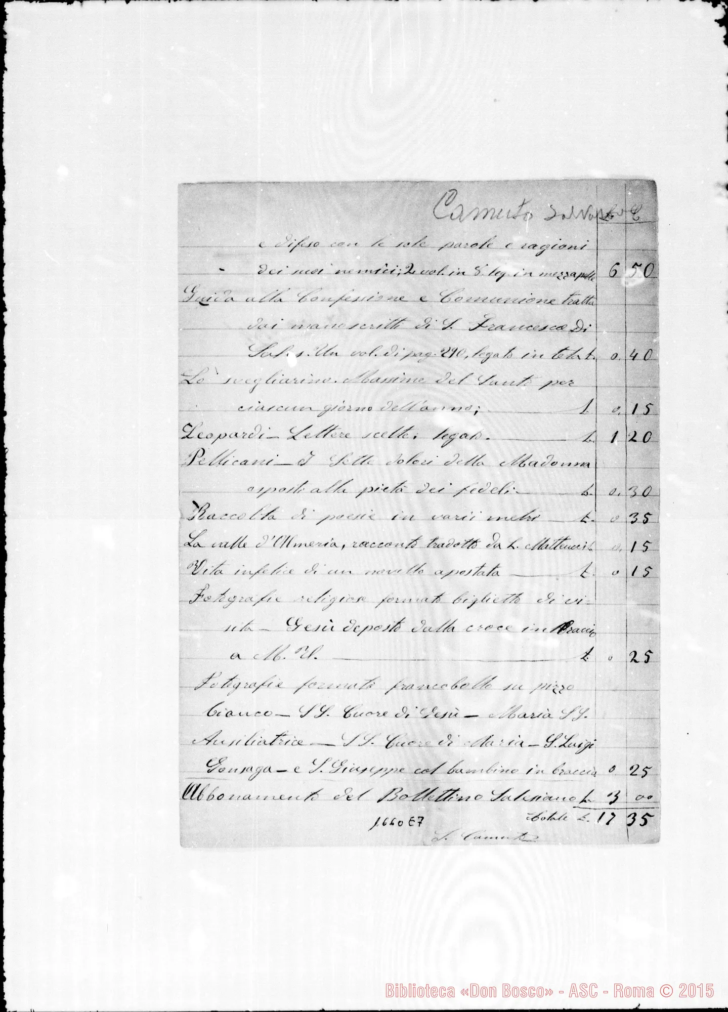 Fotogramma E 7 — Carnuto Salvatore