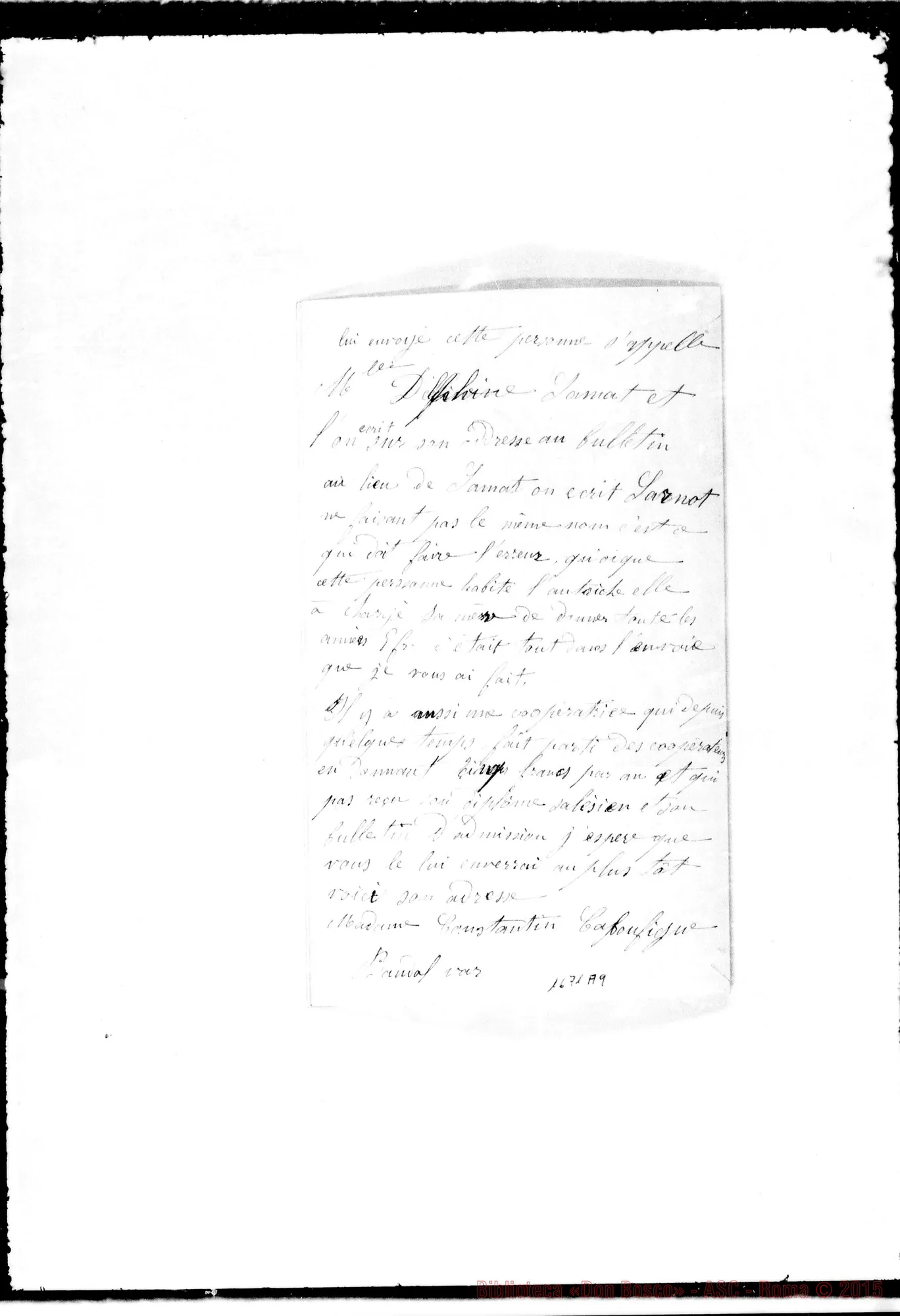Fotogramma A 9 — Chastre Albertine-Bosco