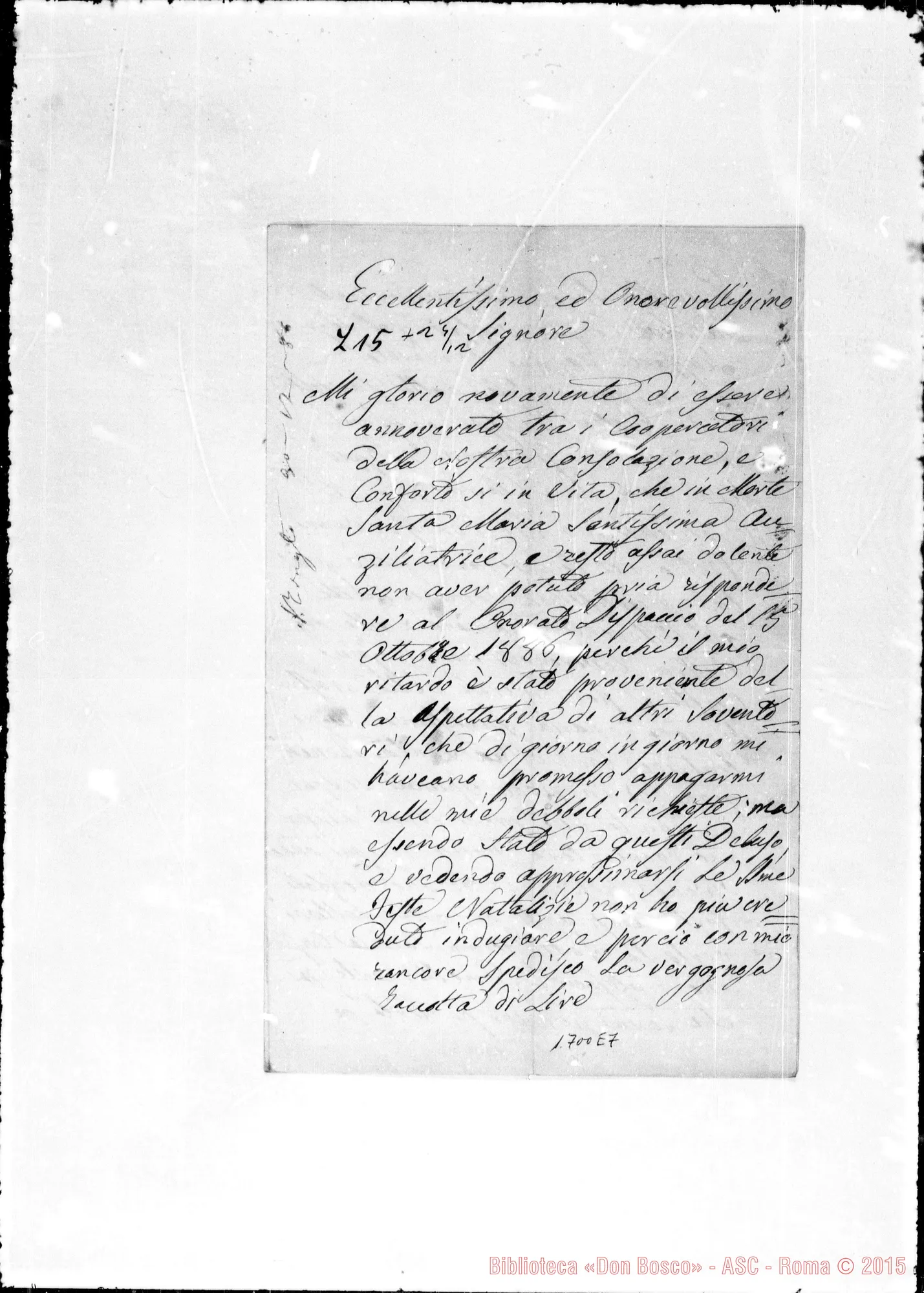 Fotogramma E 7 — Filippi Felice