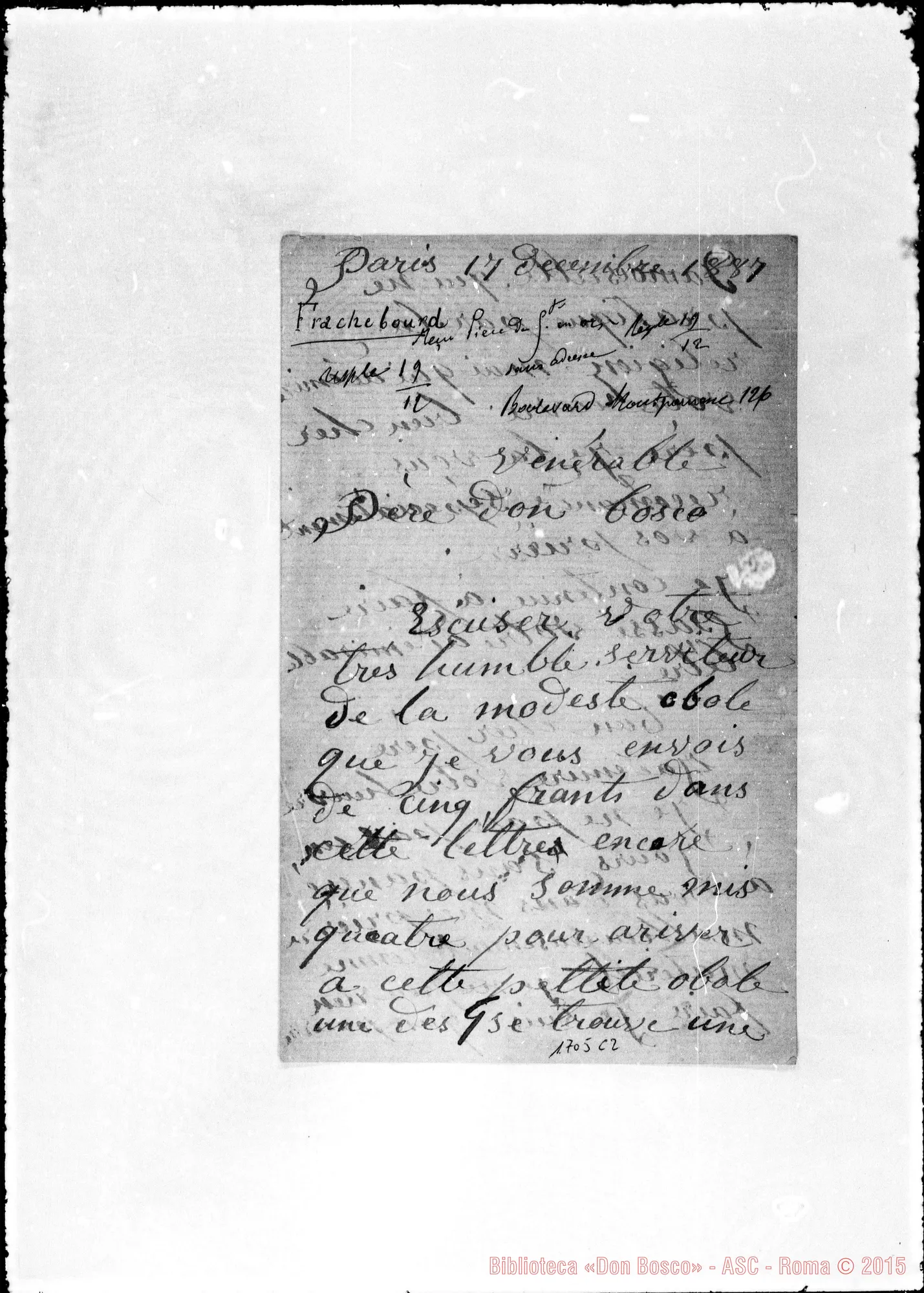 Fotogramma C 2 — Frachebourd Giov. Giuseppe-Bosco. Accluso foglio stampato