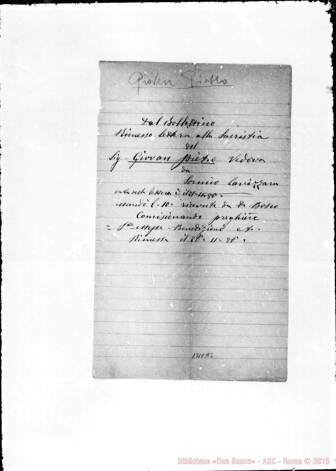 Fotogramma A 2 — Giovan Pietro