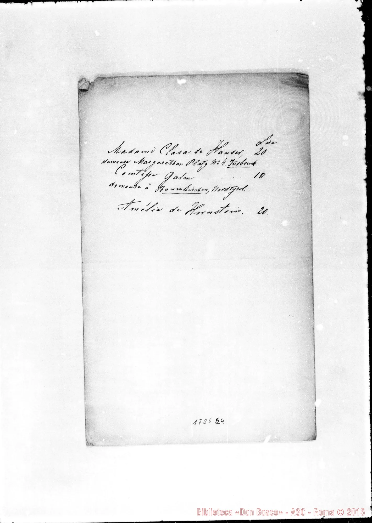 Fotogramma E 4 — Hornstein Amelia