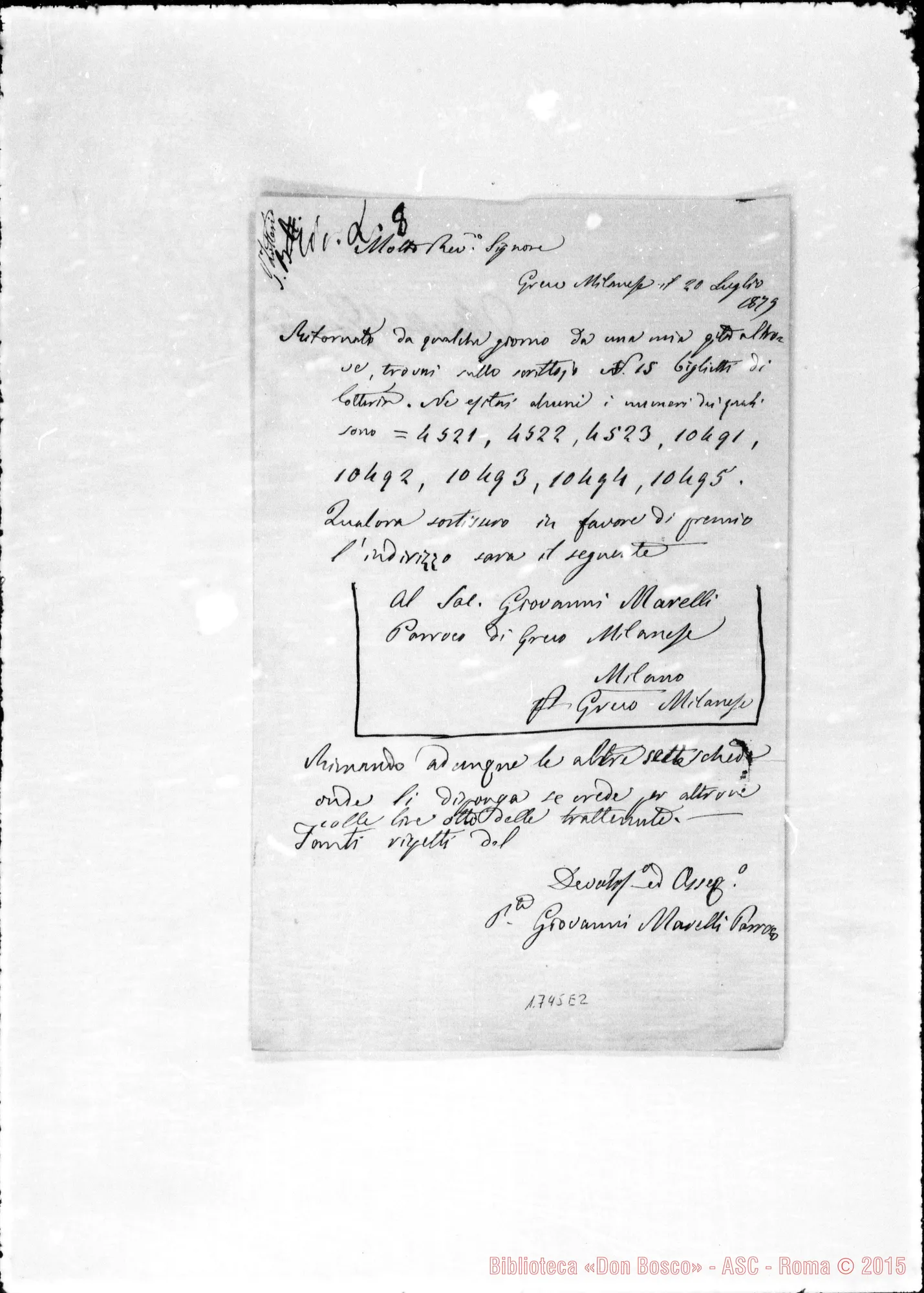 Fotogramma E 2 — Marelli Giovanni