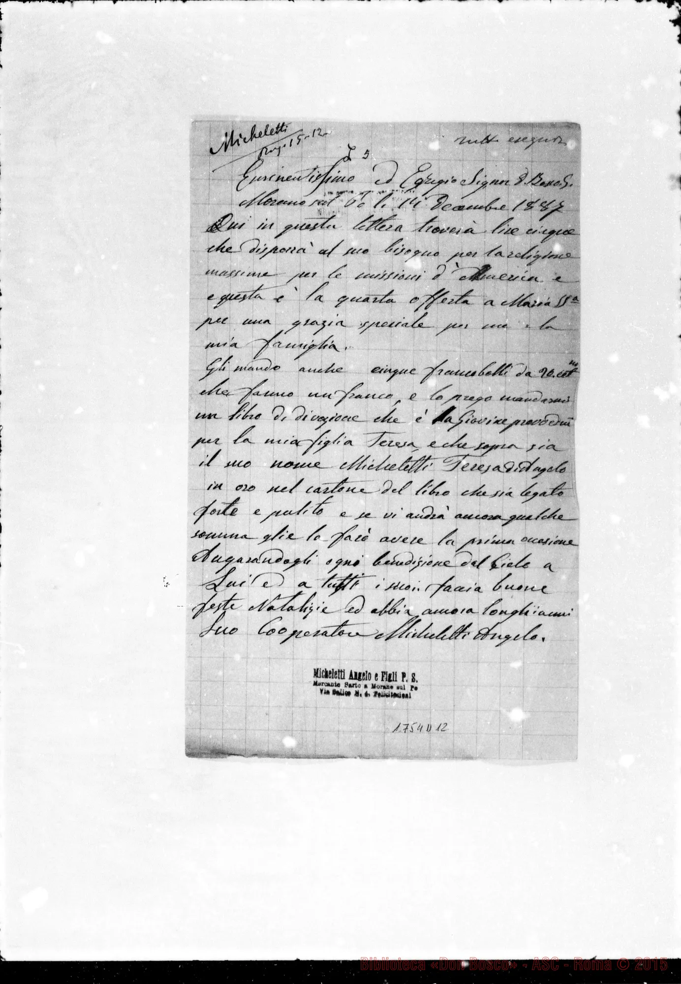 Fotogramma D 12 — Micheletti Angelo-Bosco