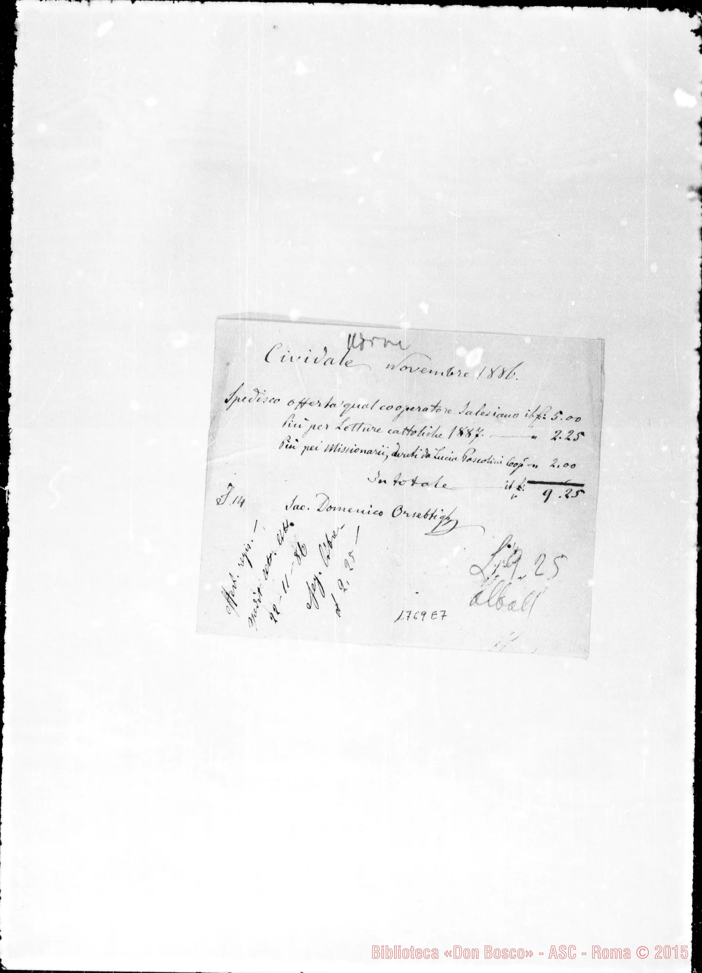 Fotogramma E 7 — Orsebtigh Domenico