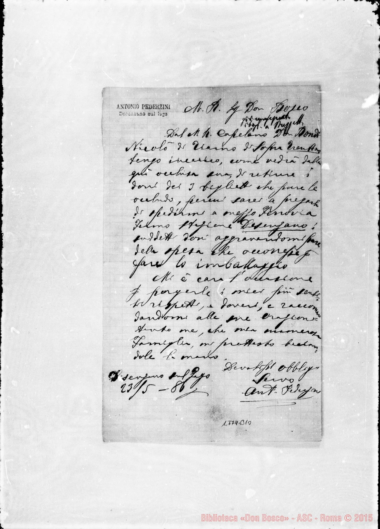 Fotogramma B 10 — Pederzìni Antonio-Bosco