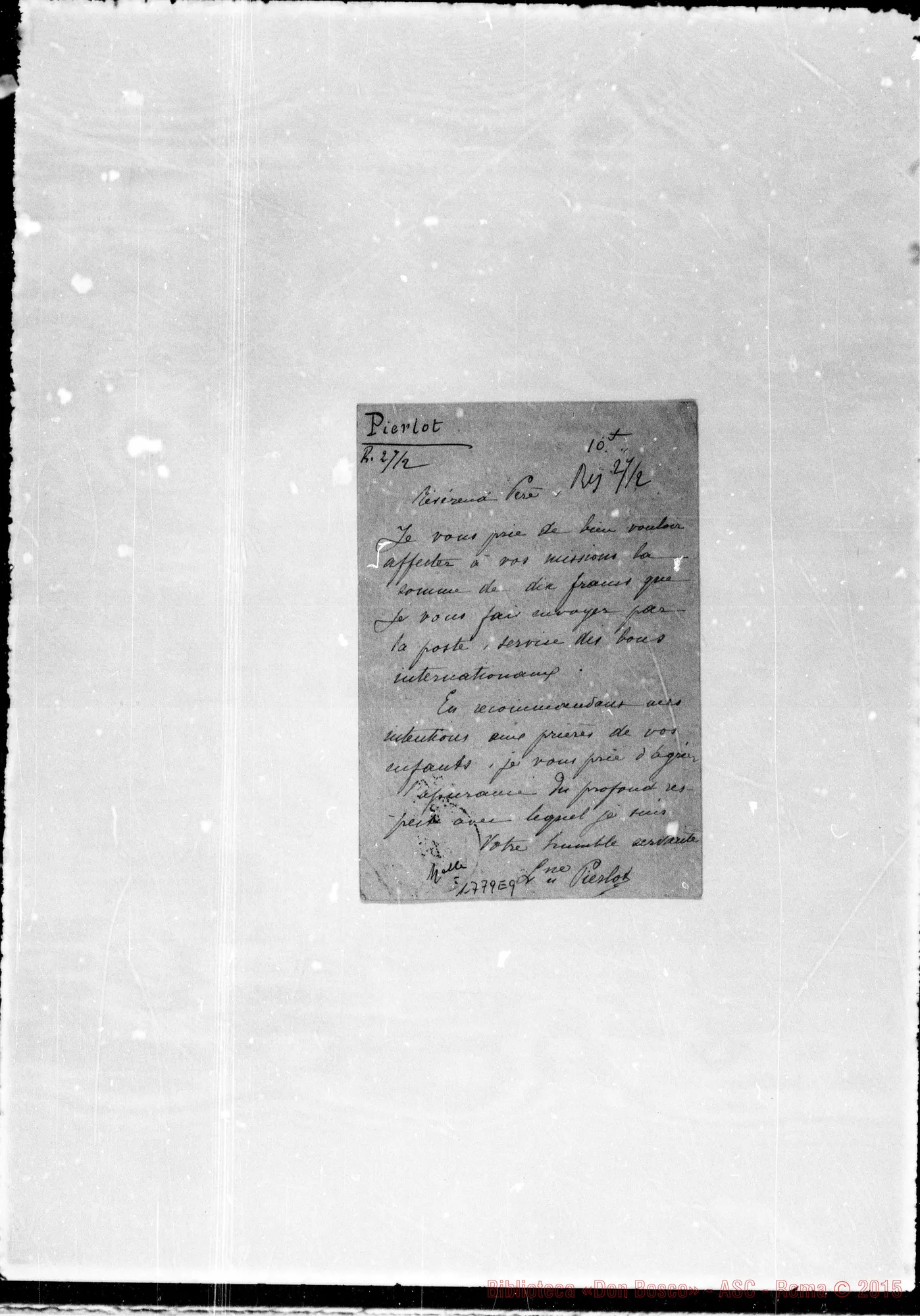 Fotogramma E 9 — Pierlot L.ne