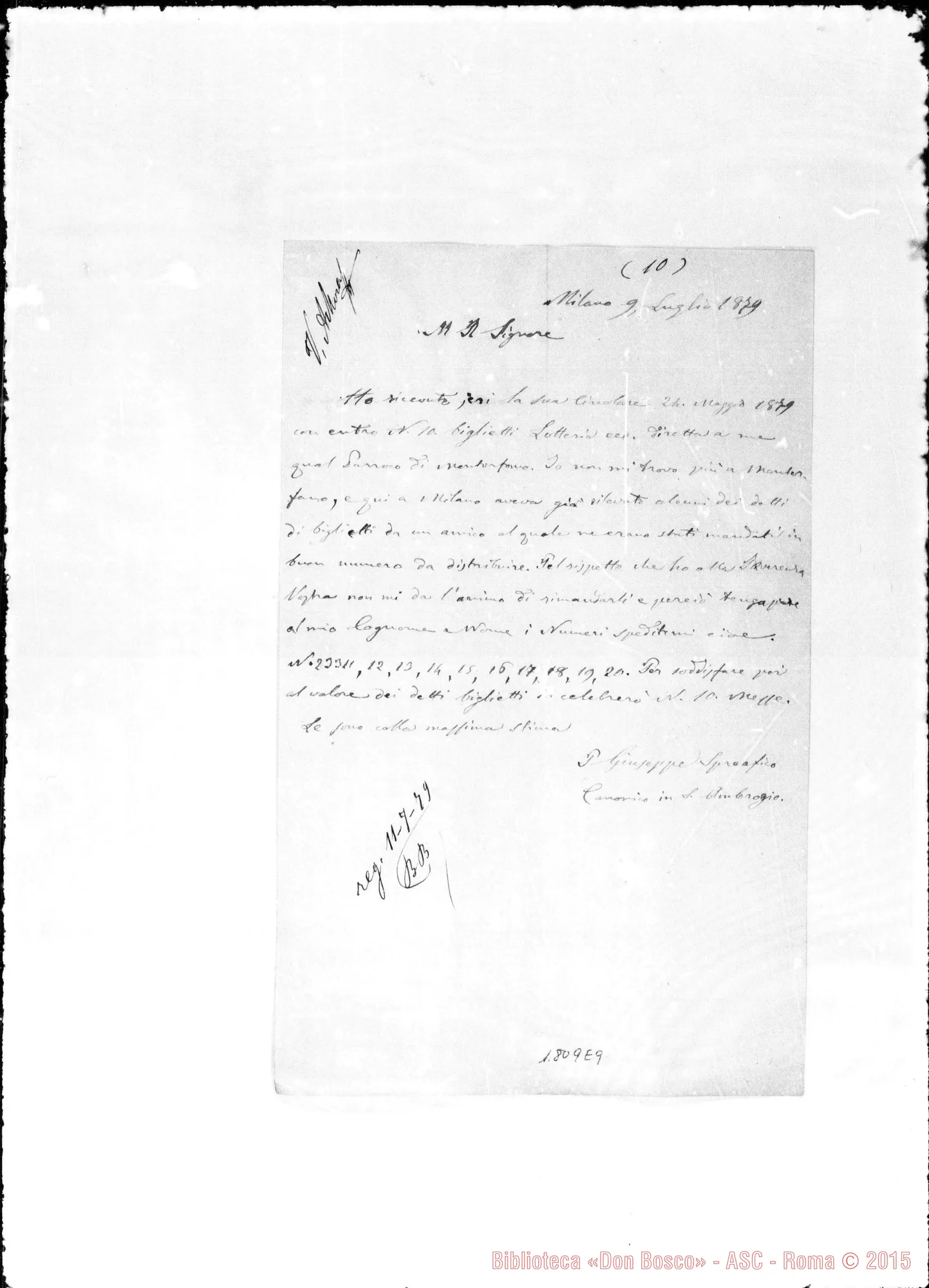 Fotogramma E 9 — Spreafico Giuseppe