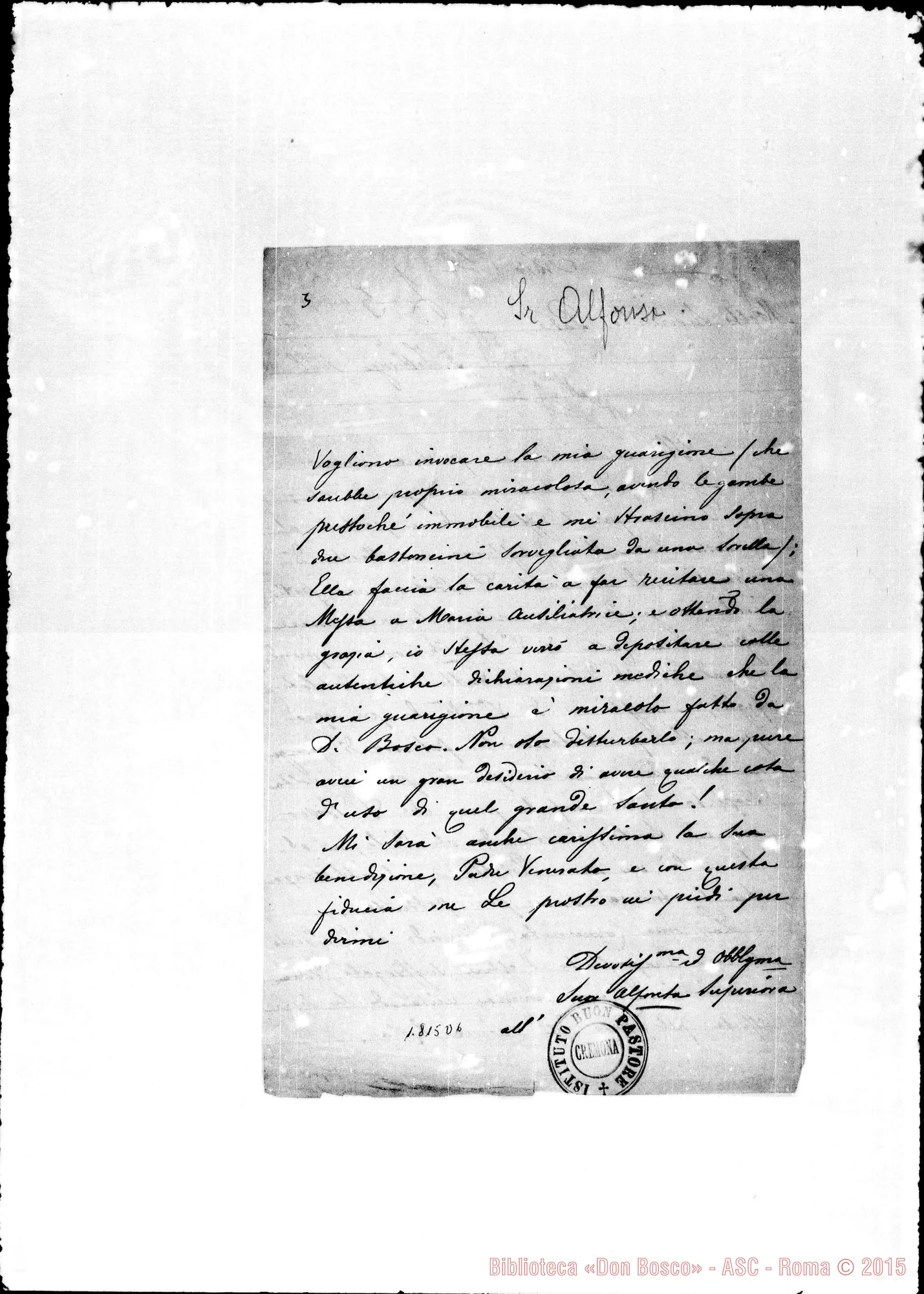 Fotogramma D 6 — Alfonsa del Buon Pastore