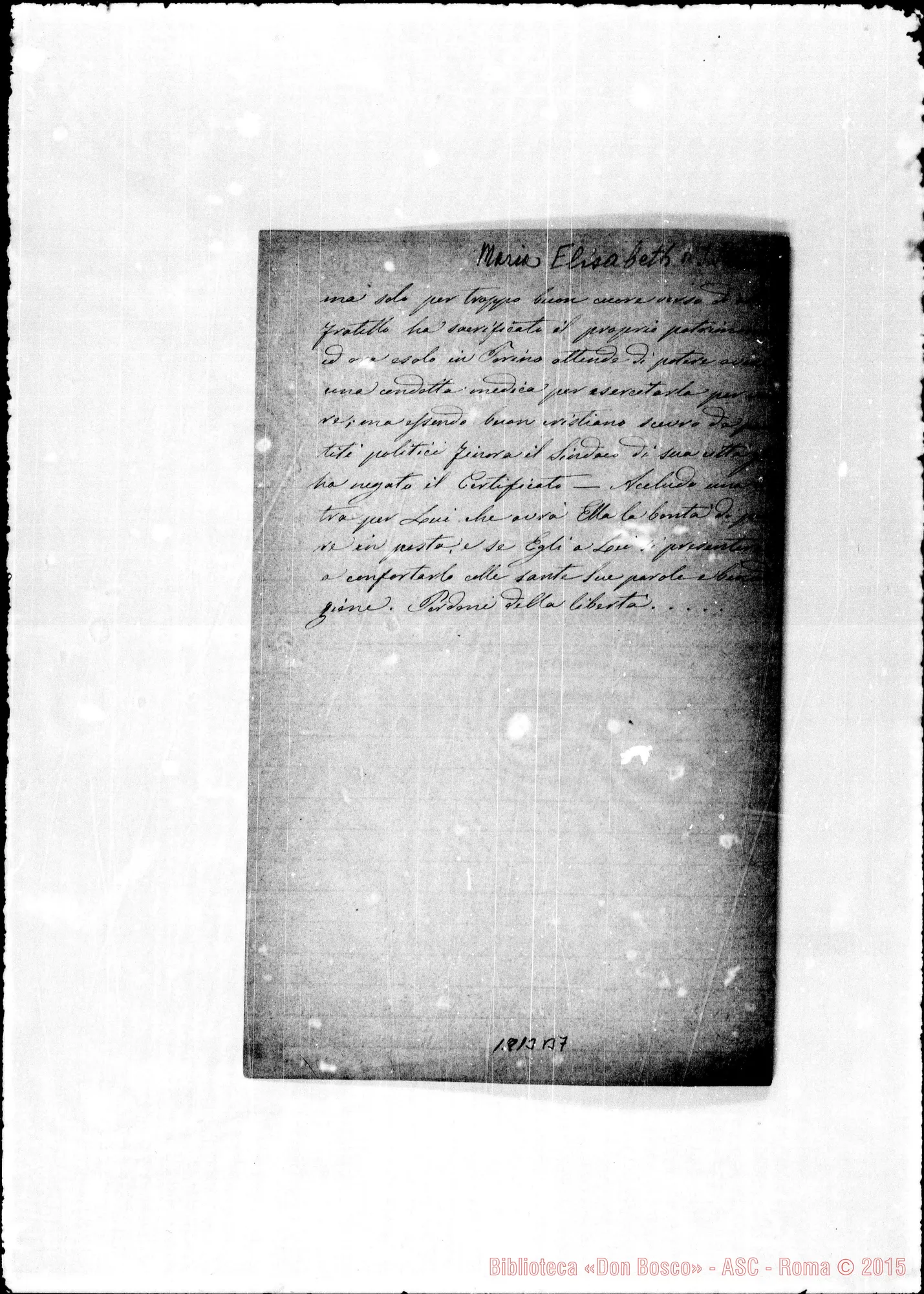 Fotogramma B 7 — Maria Elisabeth-Bosco
