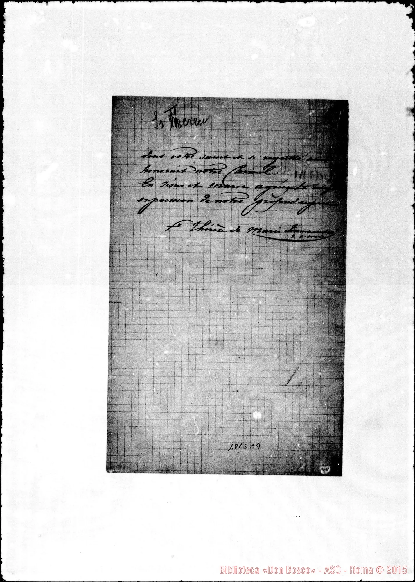 Fotogramma C 9 — Therese de Maria Imm.