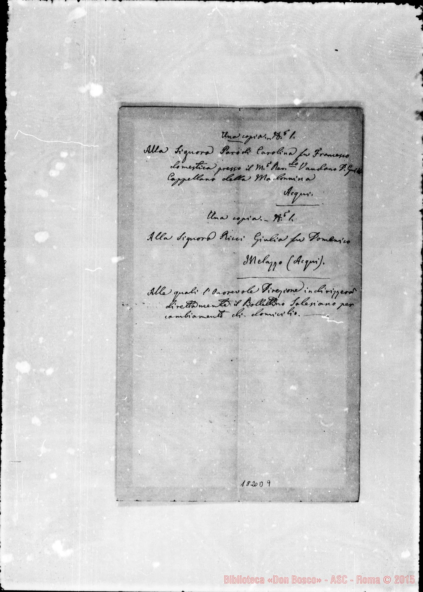 Fotogramma D 9 — Toselli Giuseppe