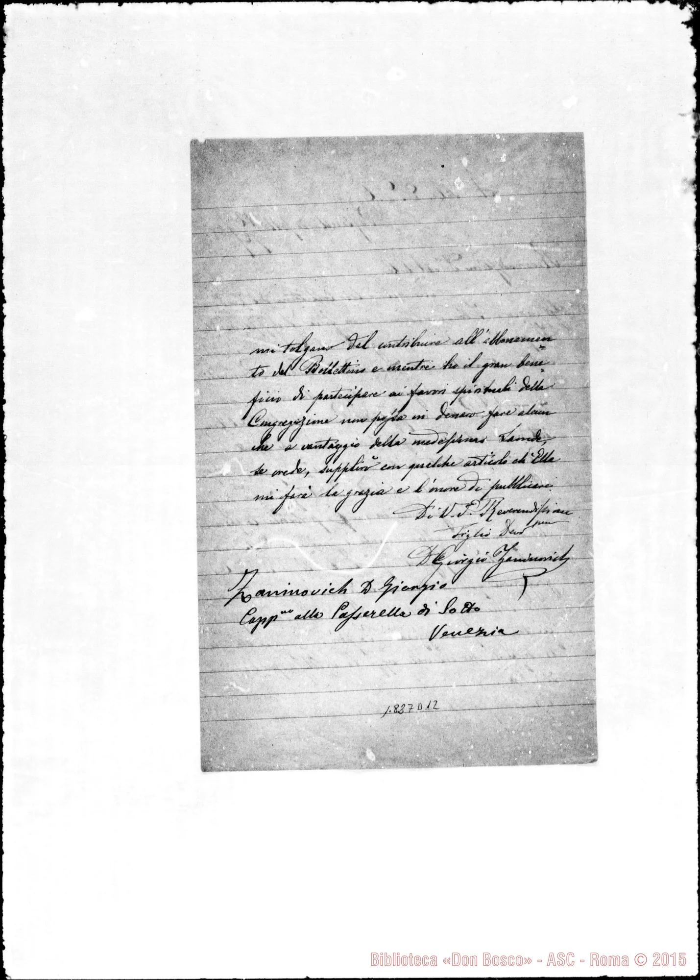 Fotogramma D 12 — Zaninovich Giorgio-Rua