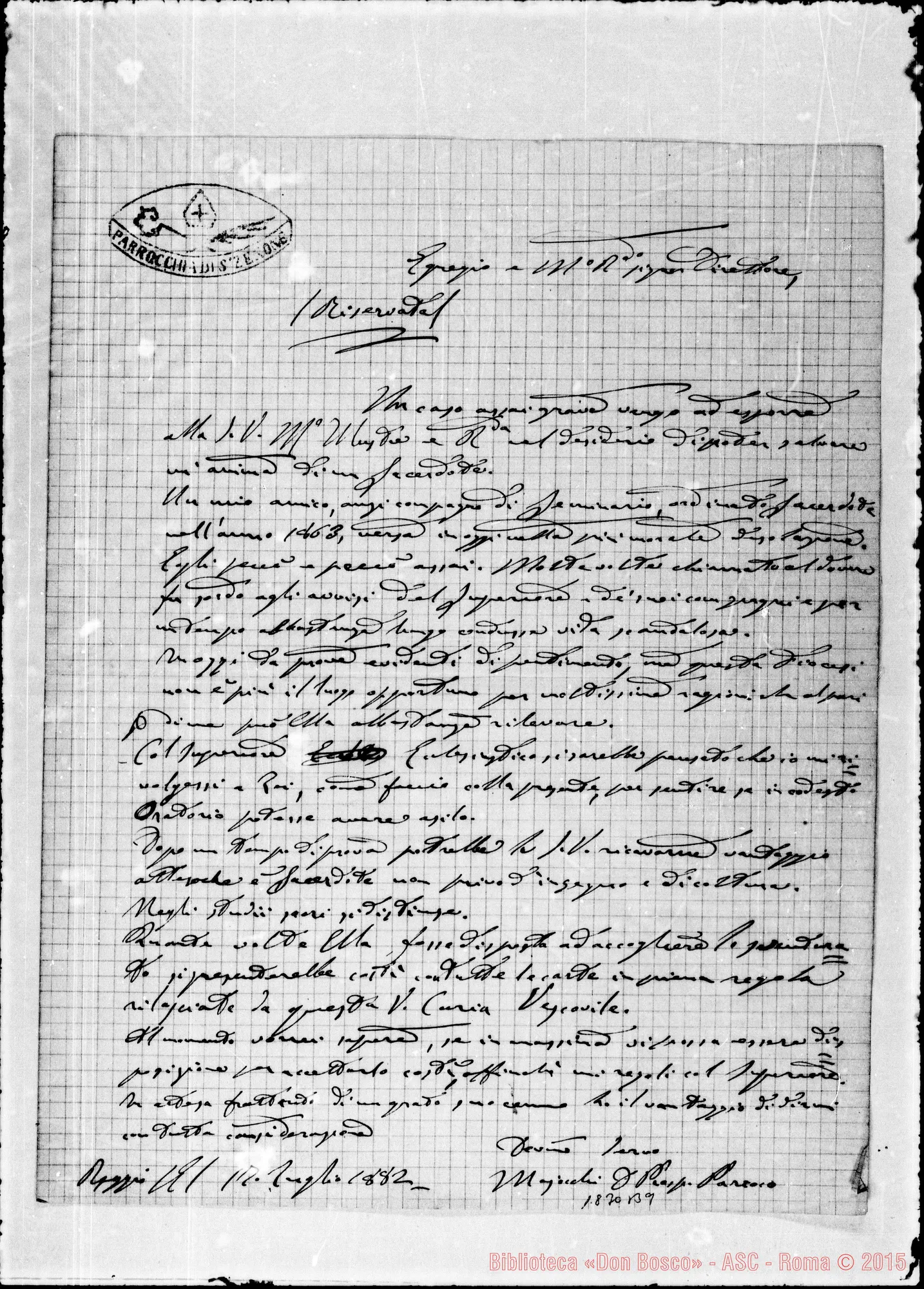 Fotogramma B 9 — Prospero Majocchi, sac. anche su un anonimo sacerdote