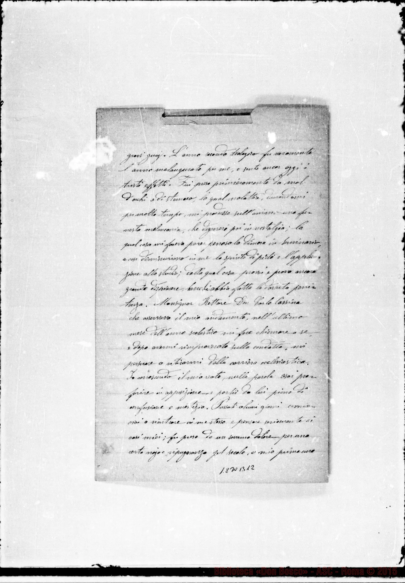 Fotogramma B 12 — De Grussa A «Rev.do Signore»