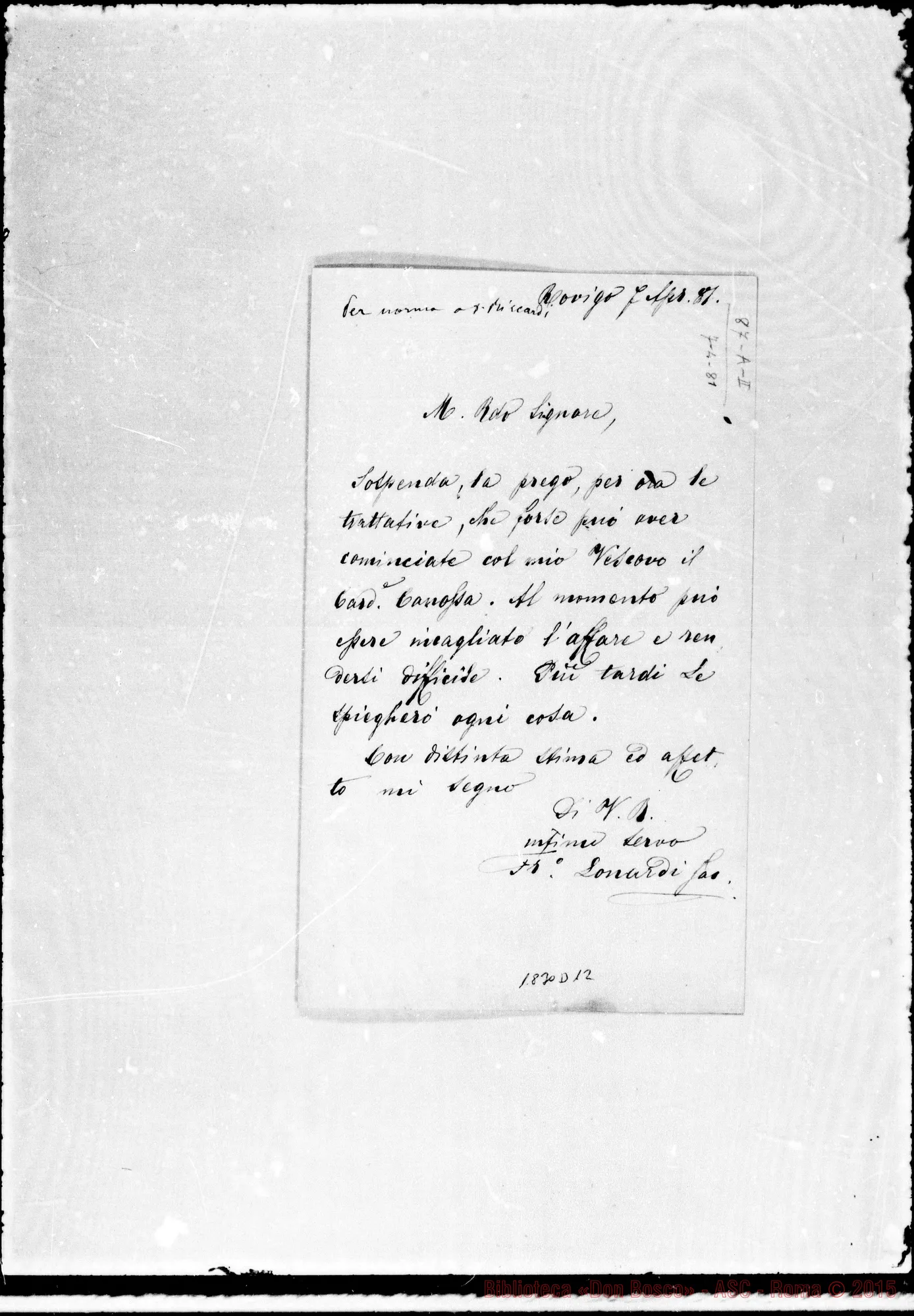 Fotogramma D 12 — Lonardi-Molto Rev.do Signore