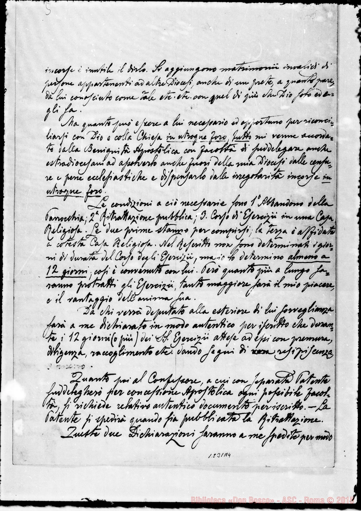 Fotogramma A 4 — Mons. Giovanni Berengo altra su D. Orioli