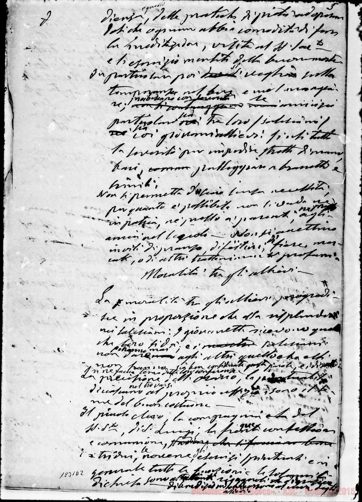 Fotogramma D 2 — Convocatoria-Schema. Ms. autogr. Bosco (ASC 133) «Capitolo Generale»