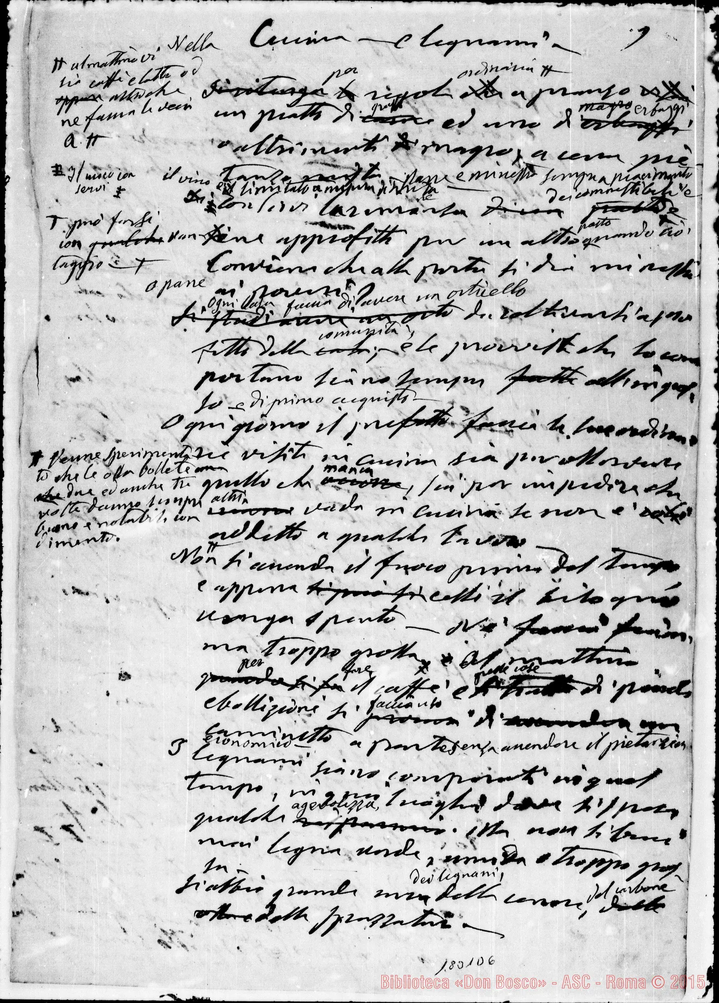 Fotogramma D 6 — Convocatoria-Schema. Ms. autogr. Bosco (ASC 133) «Capitolo Generale»