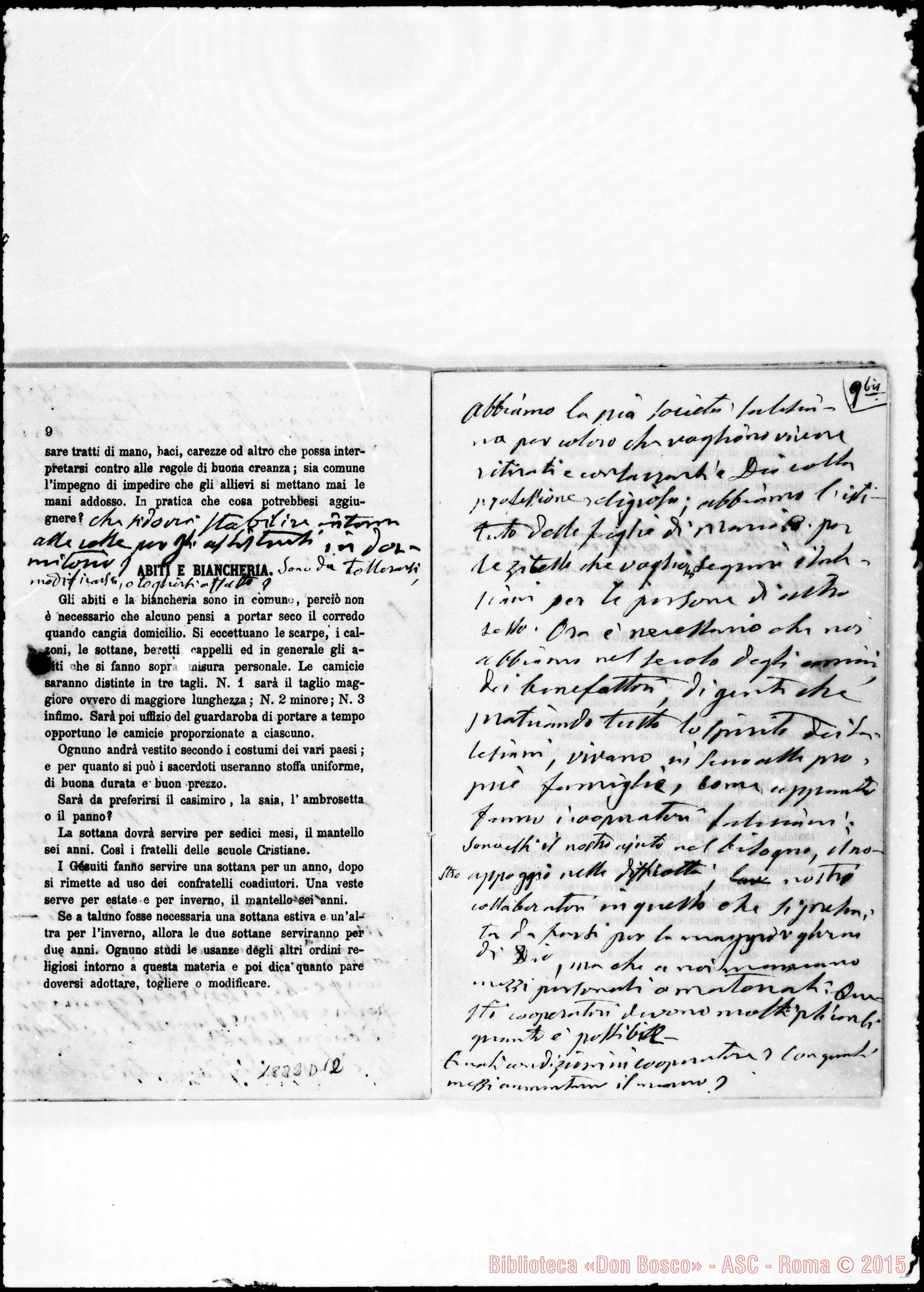 Fotogramma D 12 — Bosco: Proposte stampate E risposte ms. Bosco