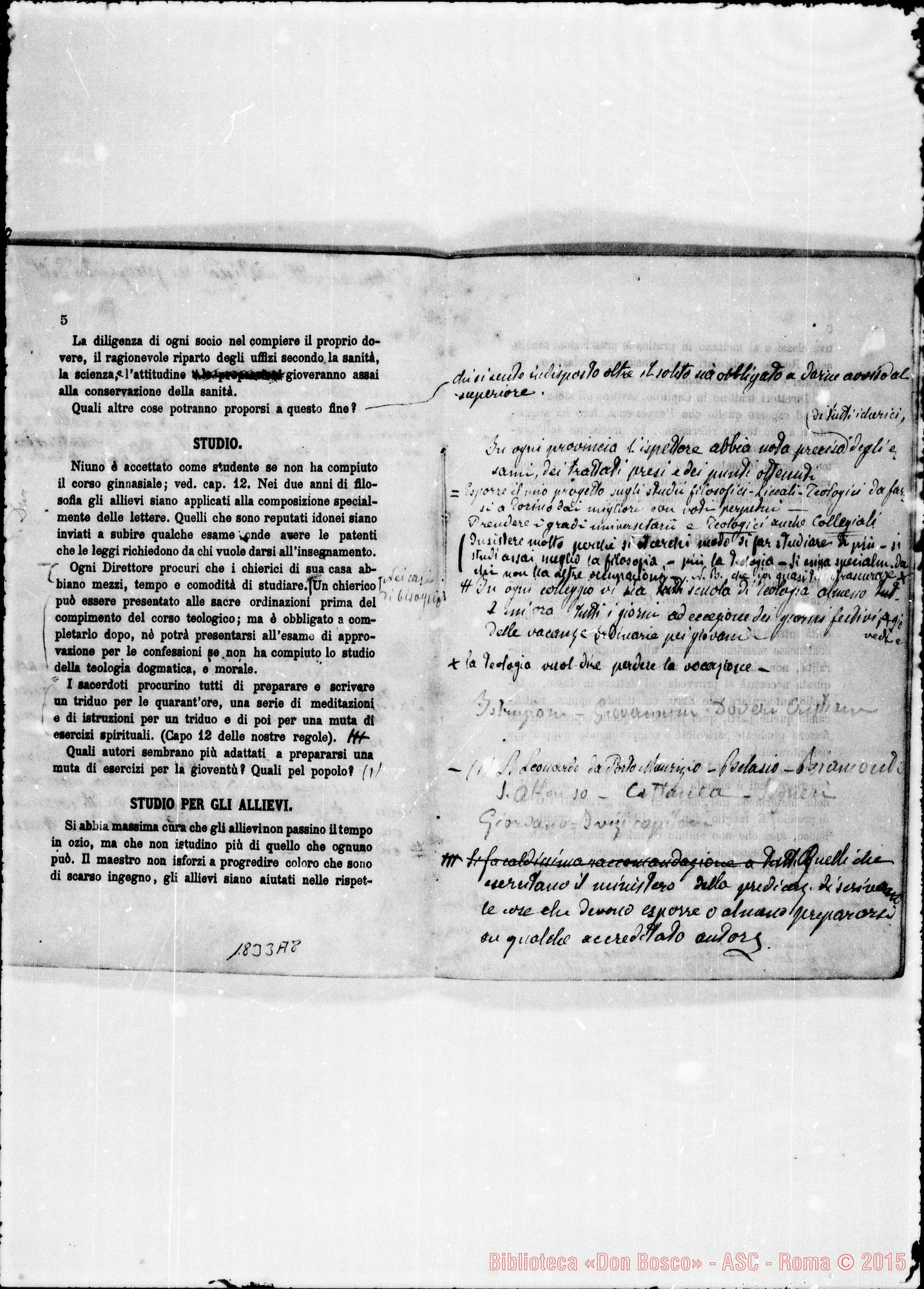 Fotogramma A 8 — Barberis: Proposte stampate E risposte ms.