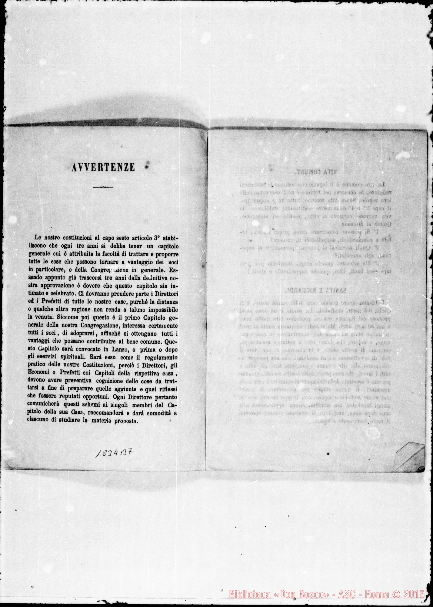 Fotogramma B 7 — Capitolo G.: Stampato con aggiunte ms.