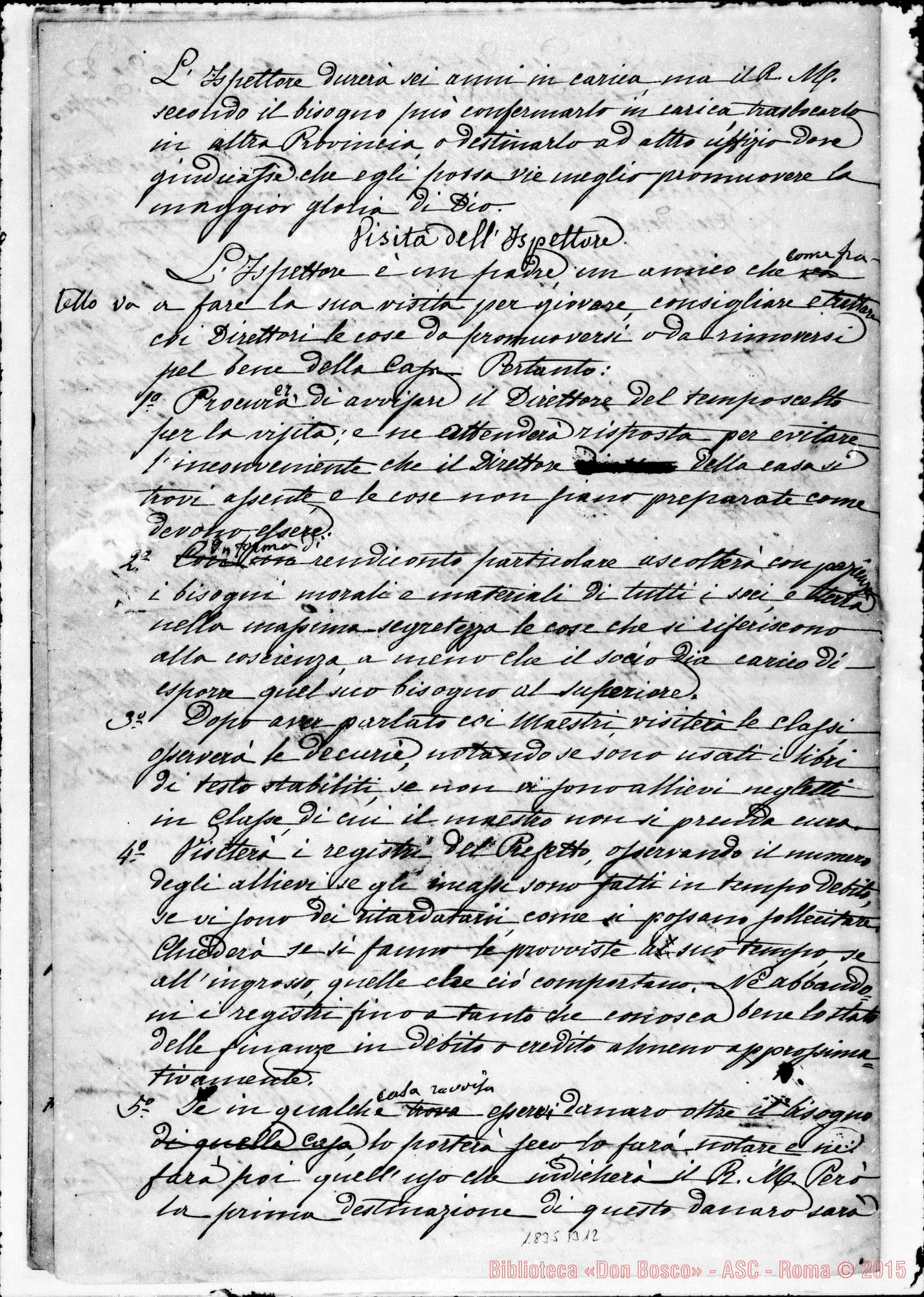 Fotogramma B 12 — Aggiunte alle proposte per il I Capitolo. Ms. con correz. Bosco